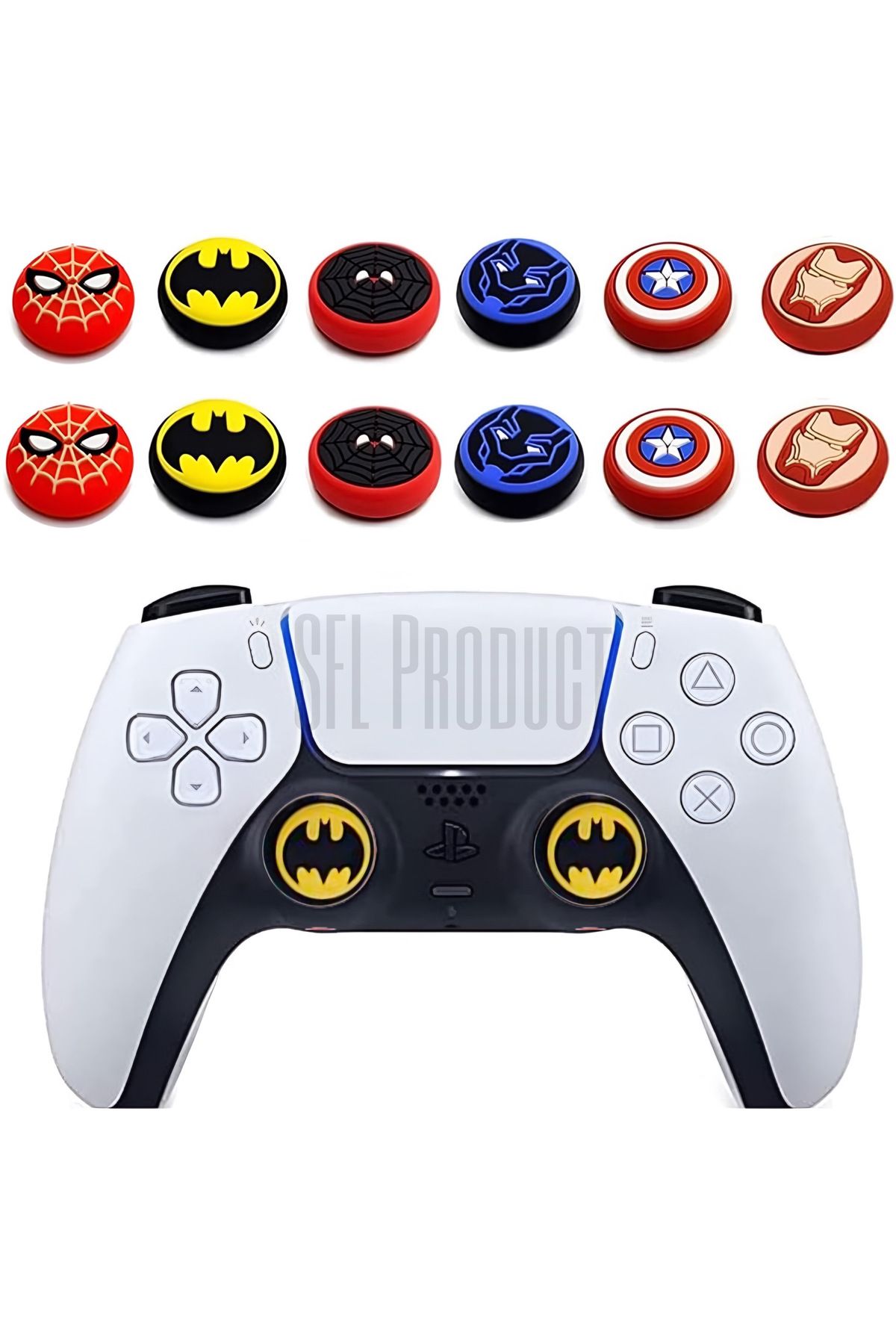 SFL Product 4 lü Paket Desenli Analog Gamepad Analog Koruyucu 4 Adet PS5/PS4/PS3/Xbox One/360-S-X/N-Switch