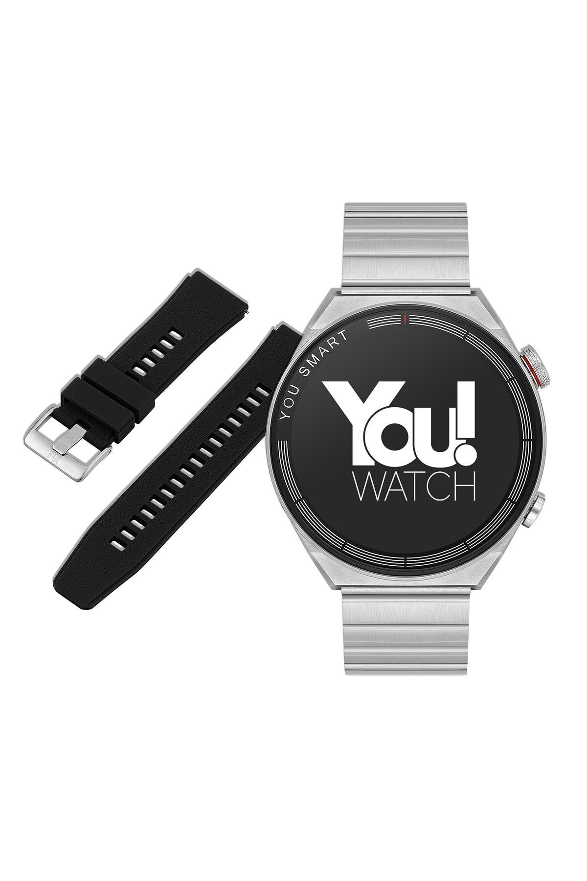 You Watch AR13 Serisi Çelik Kasalı Akıllı Saat Metal ve Silikon Kordon Hediyeli
