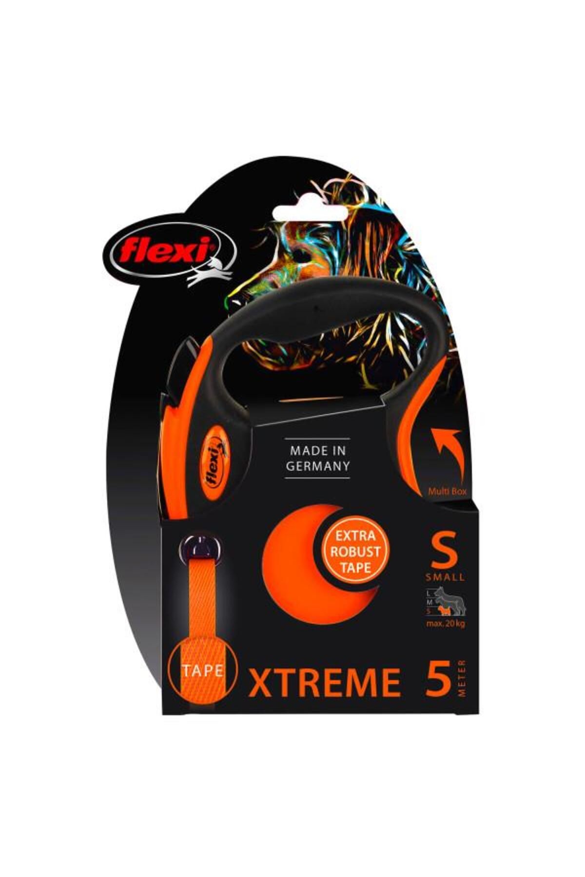 Flexi Xtreme Otomatik Şerit Turuncu Köpek Gezdirme Kayışı Small 5 Metre