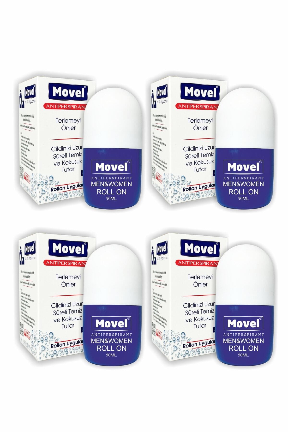 movel 4 Adet Roll On Antiperspirant Ter Önleyici Ve Ter Kokusu Yok Edici 50 Ml