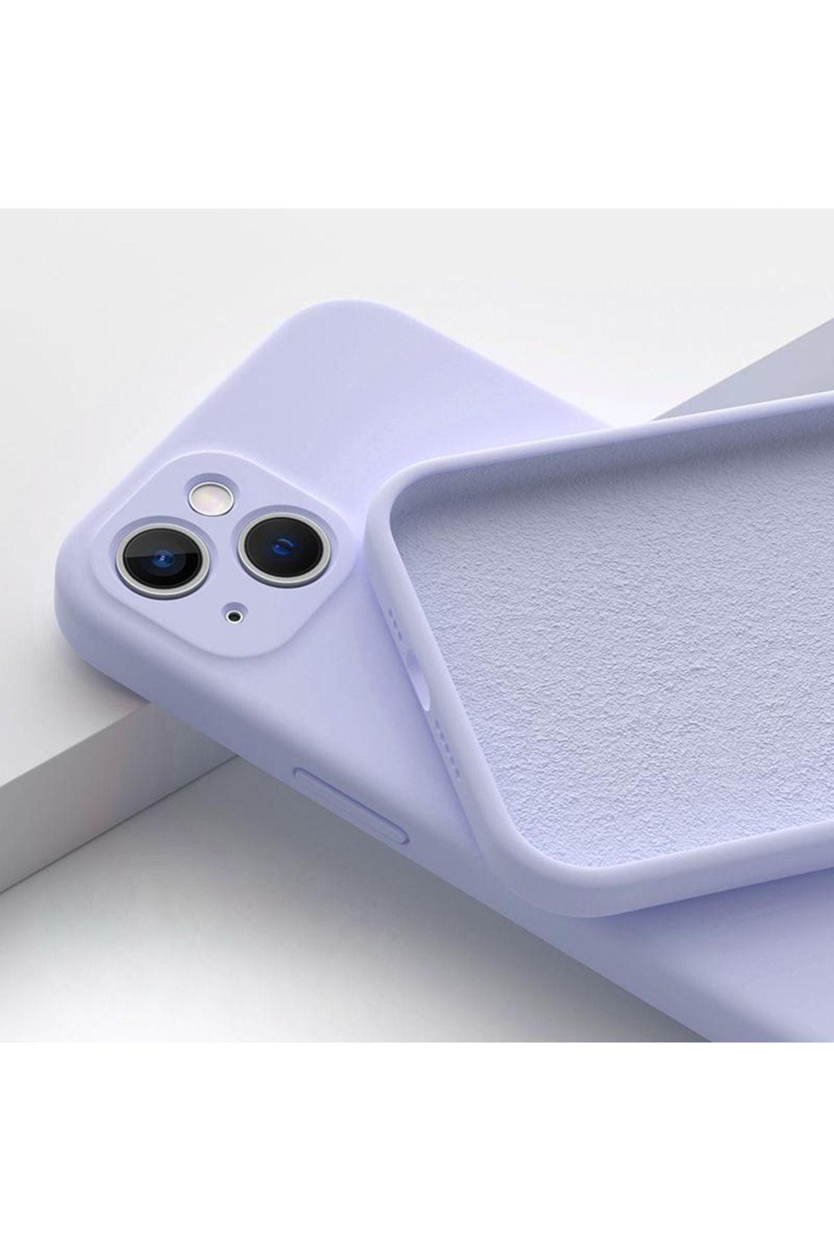 Fibaks Apple Iphone 13 Kılıf Kamera Korumalı Lansman Içi Kadife Yumuşak Liquid Silikon Kapak