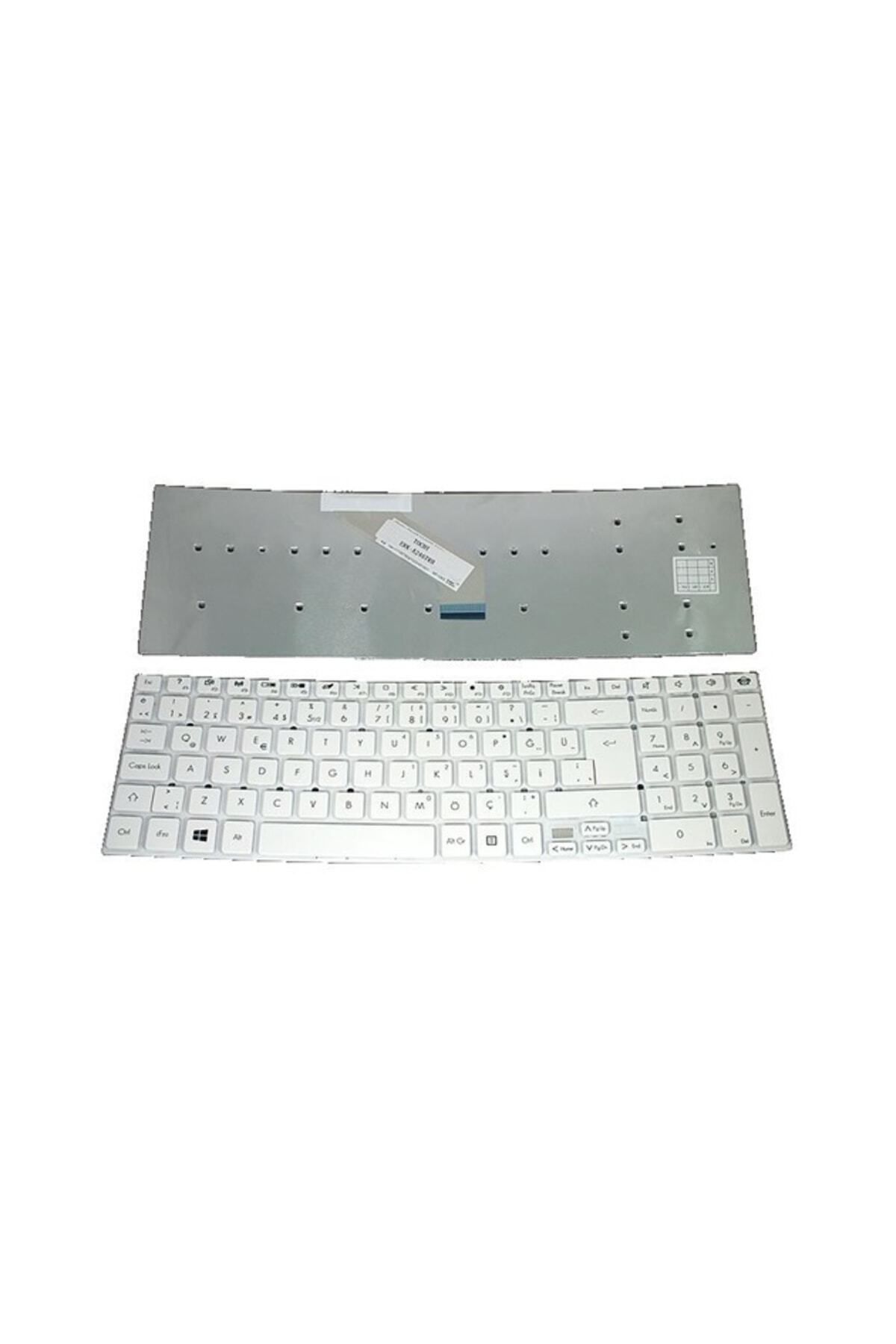 Retro Acer Aspire E1-572-6870 E1-572 Notebook Klavyesi (Beyaz TR)
