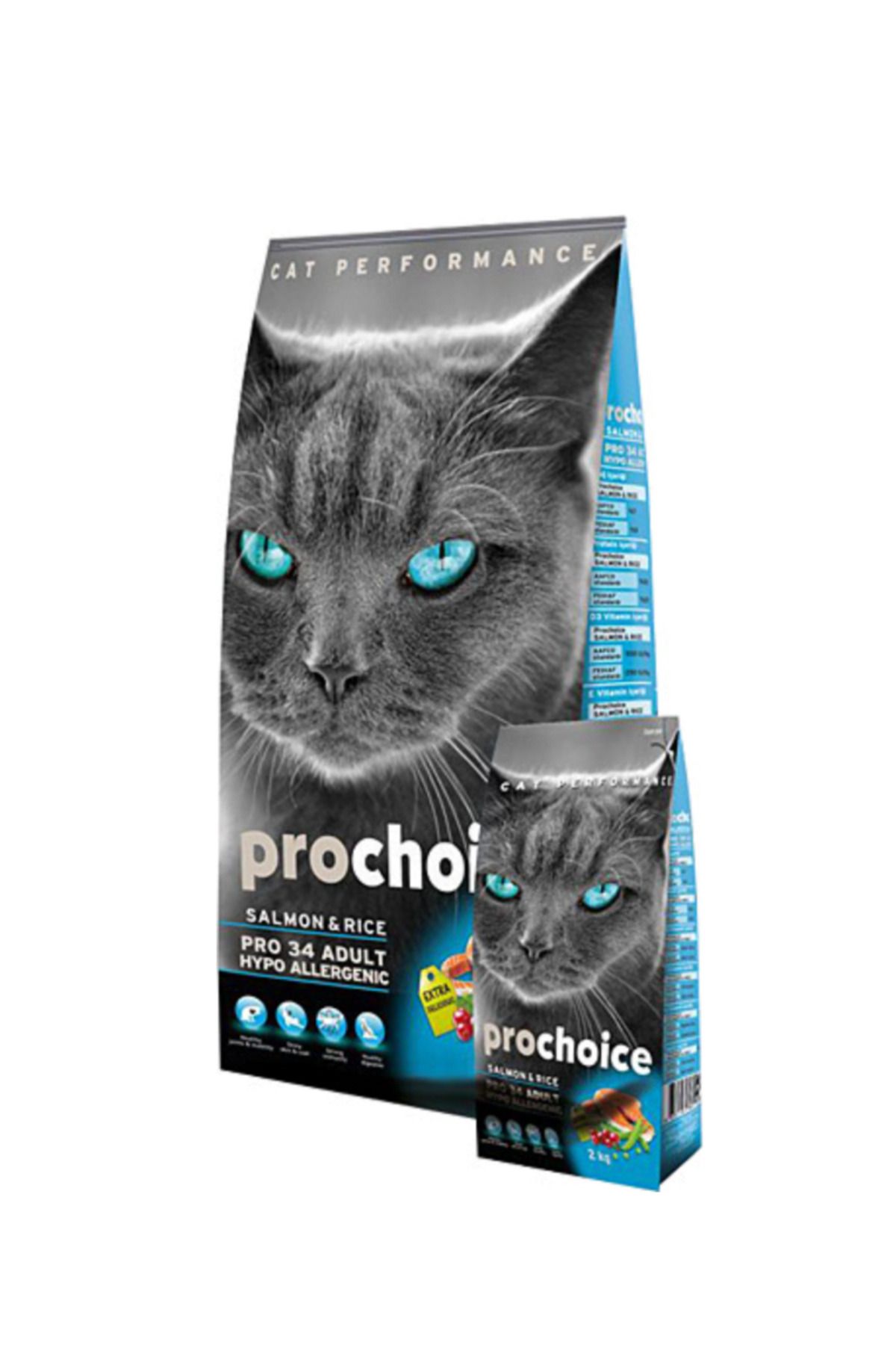Pro Choice Pro Choice Pro 34 Somonlu Ve Pirinçli Yetişkin Kuru Kedi Maması 2 Kg