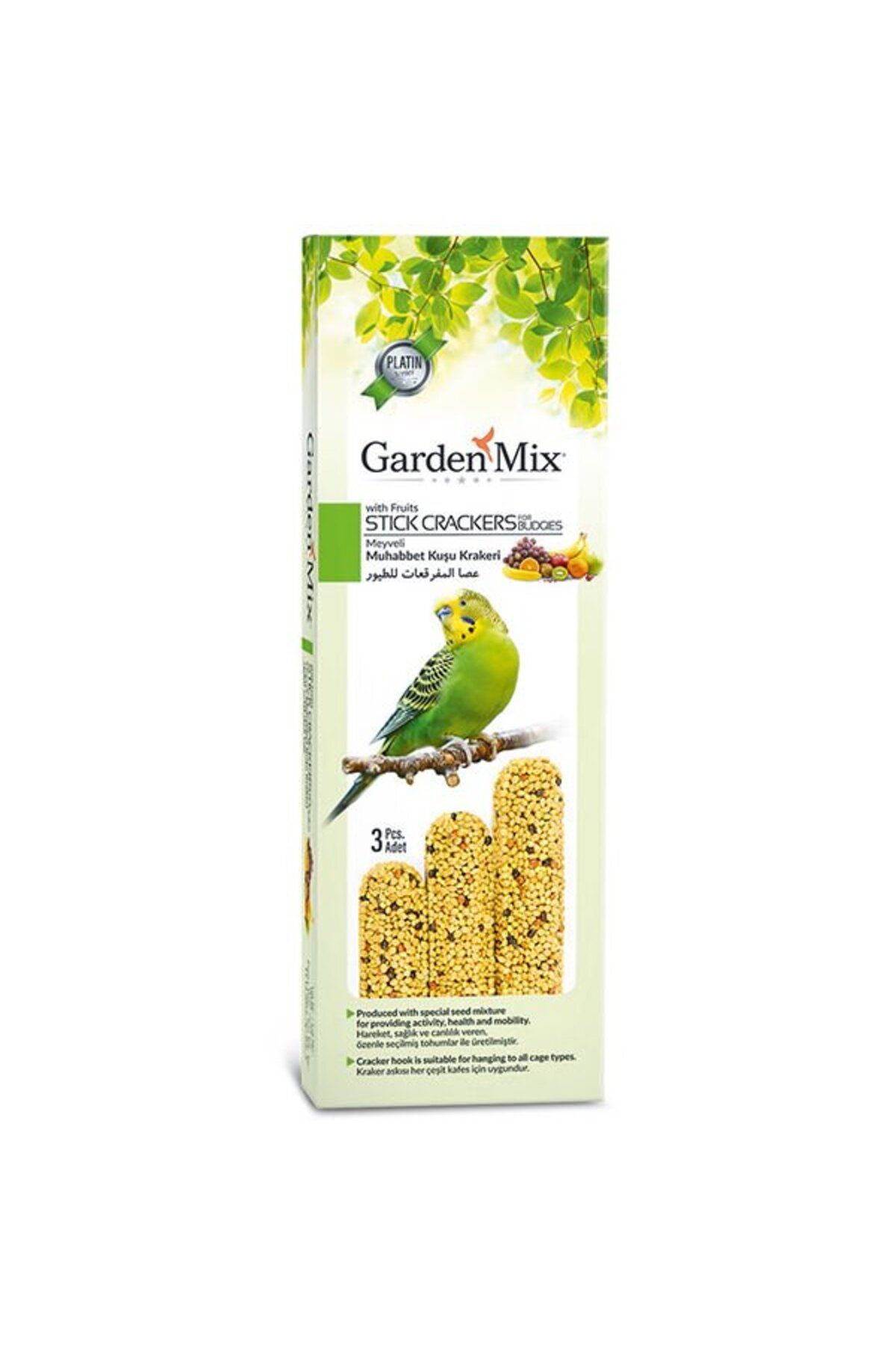 Gardenmix Garden Mix Muhabbet Kuşu Krakeri Meyveli 3 Adet 120 Gr