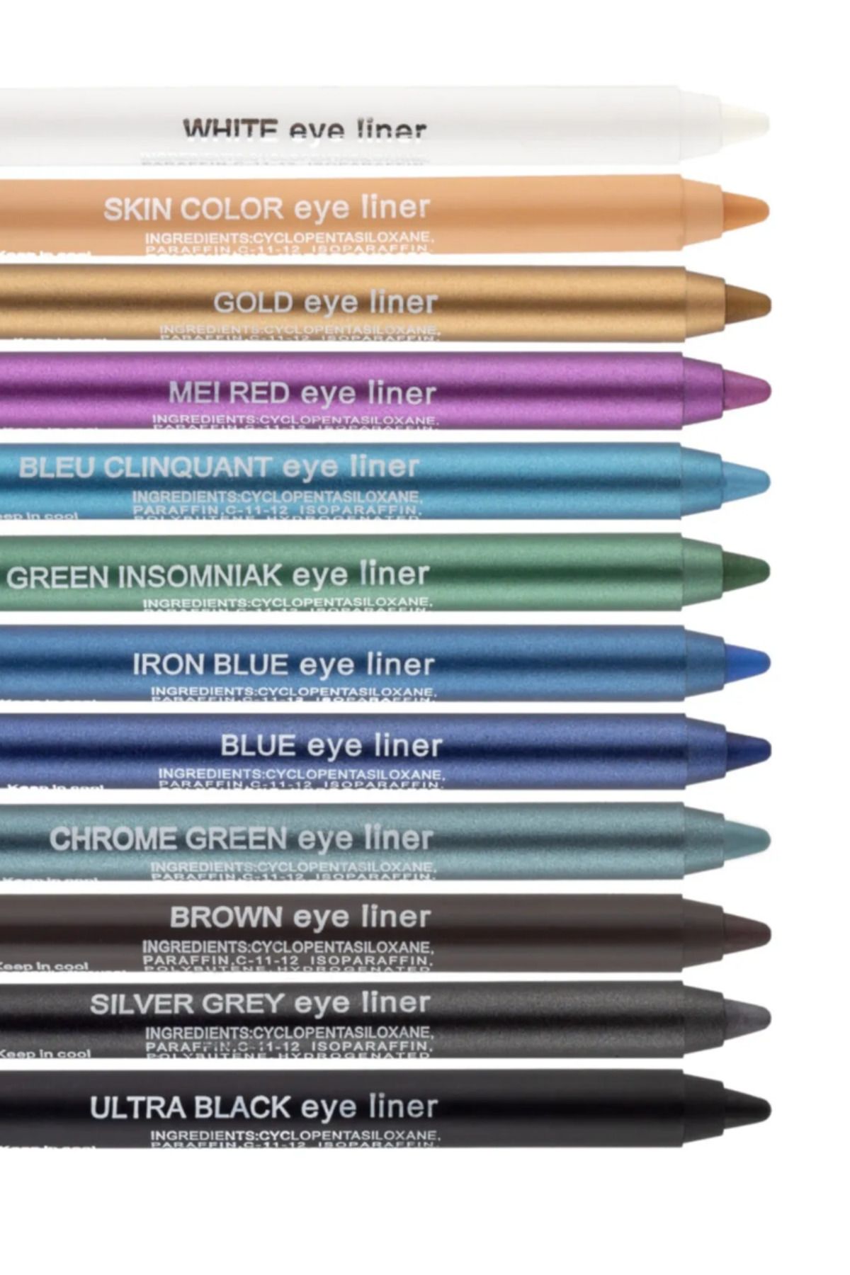 TREND Neon Renkli Ultra Yağlı 12'li Göz Kalemi Serisi/ Ultra-Yağlı-Renkli