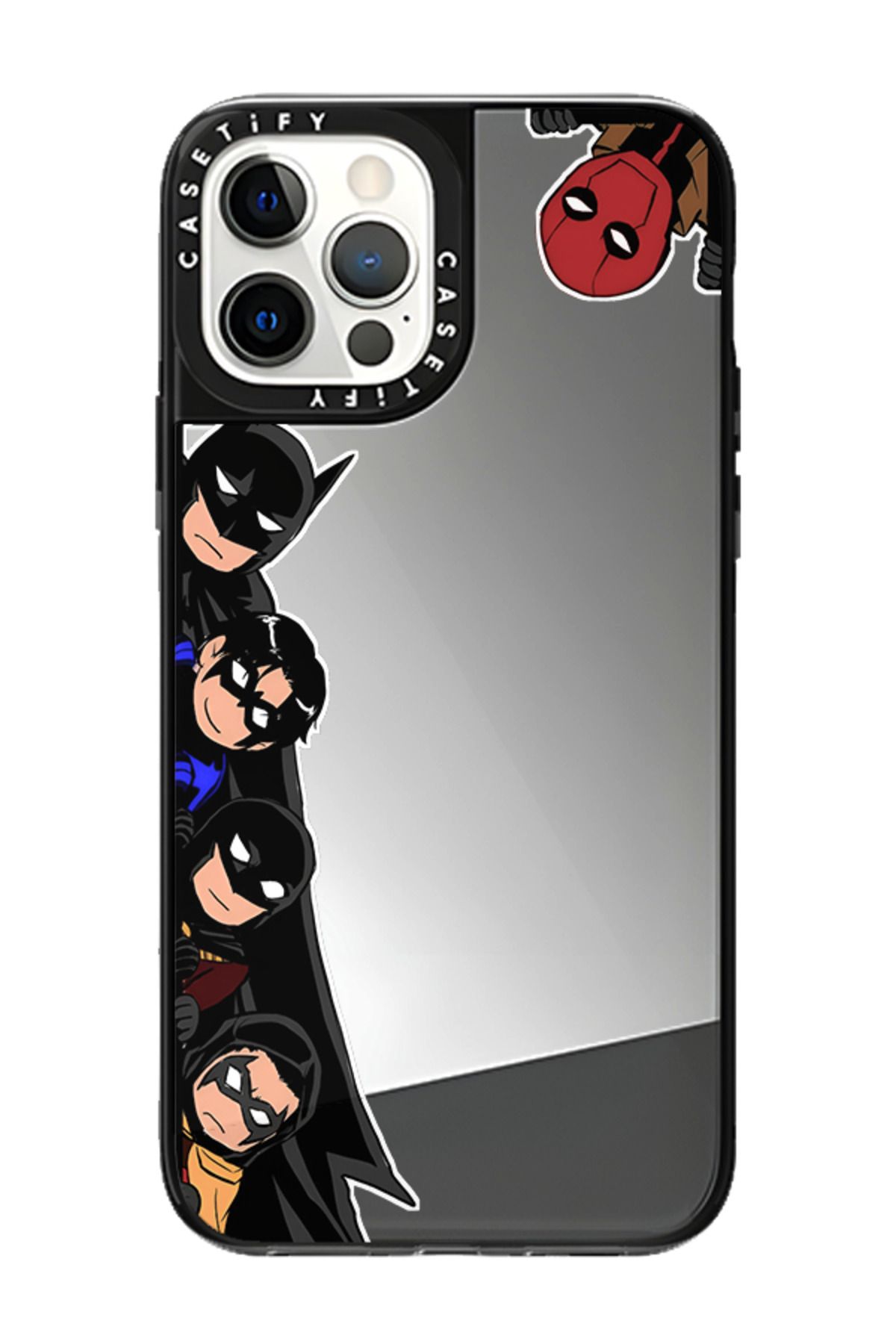 WinterStore Batman - iPhone 12 Pro Uyumlu Aynalı Telefon Kılıfı