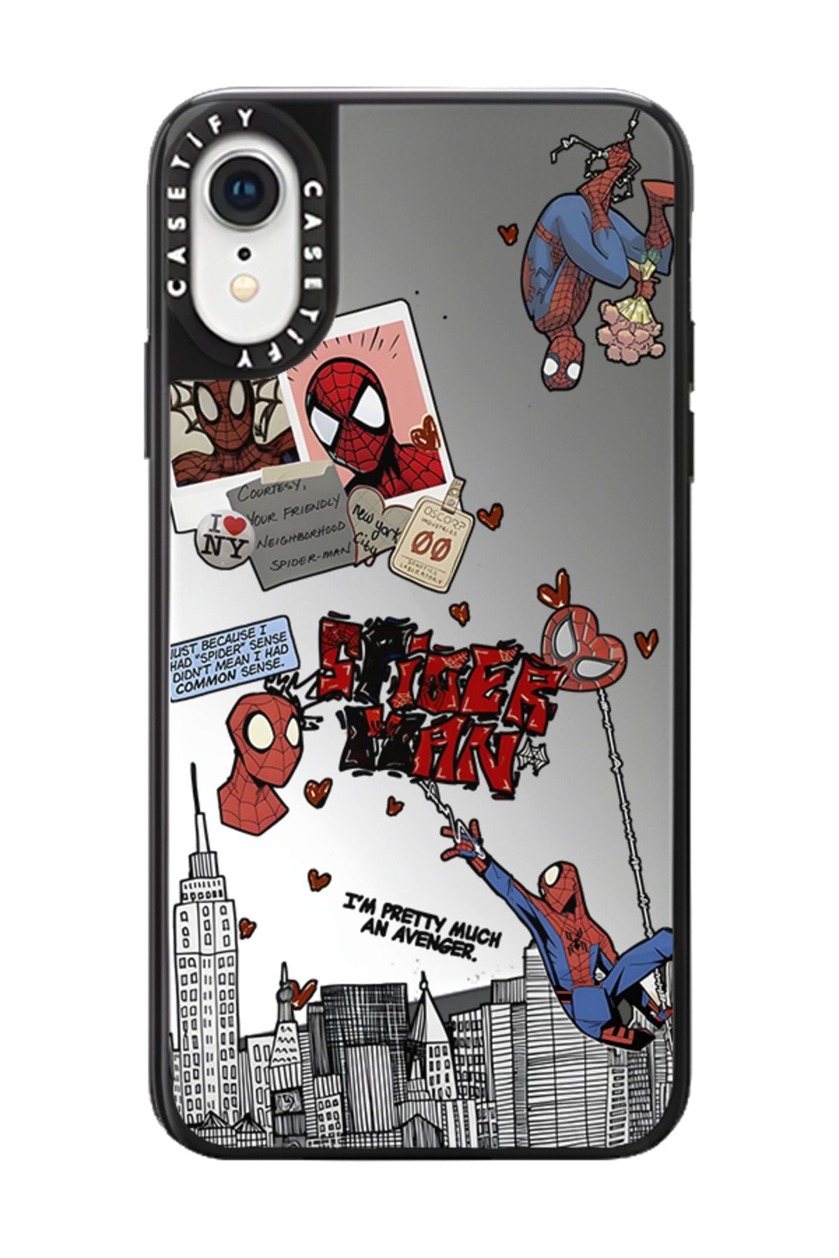 WinterStore Spiderman - iPhone XR Uyumlu Aynalı Telefon Kılıfı