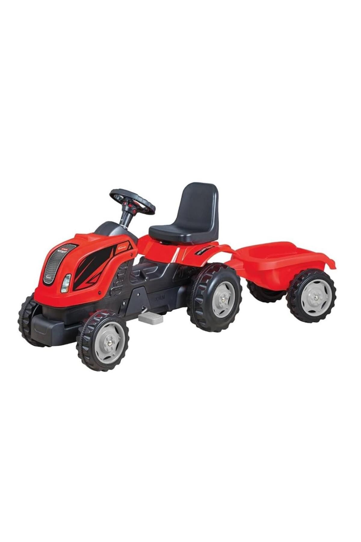 Micromax Römorklu Traktör Pedallı (kırmızı)