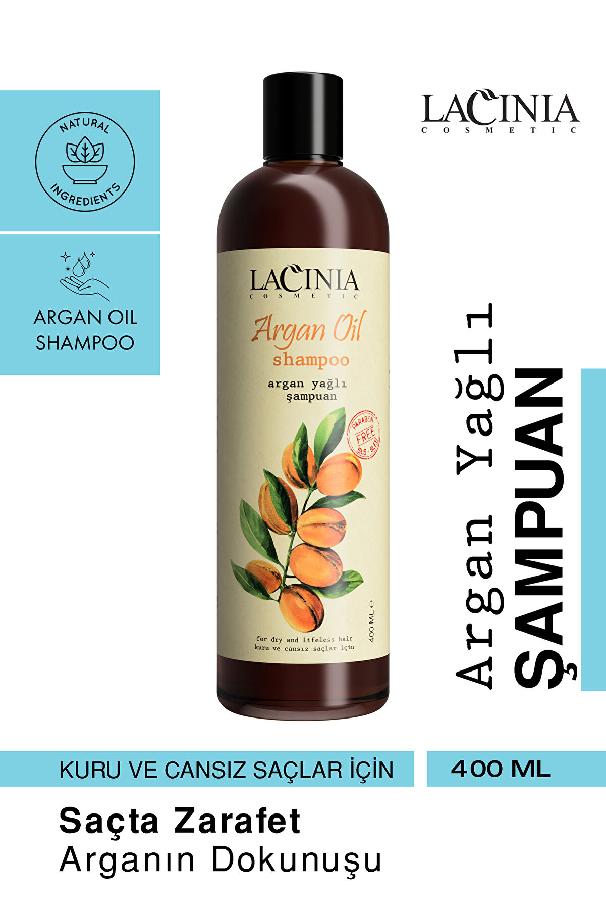 Lacinia Argan Yağlı Şampuan 400 ml