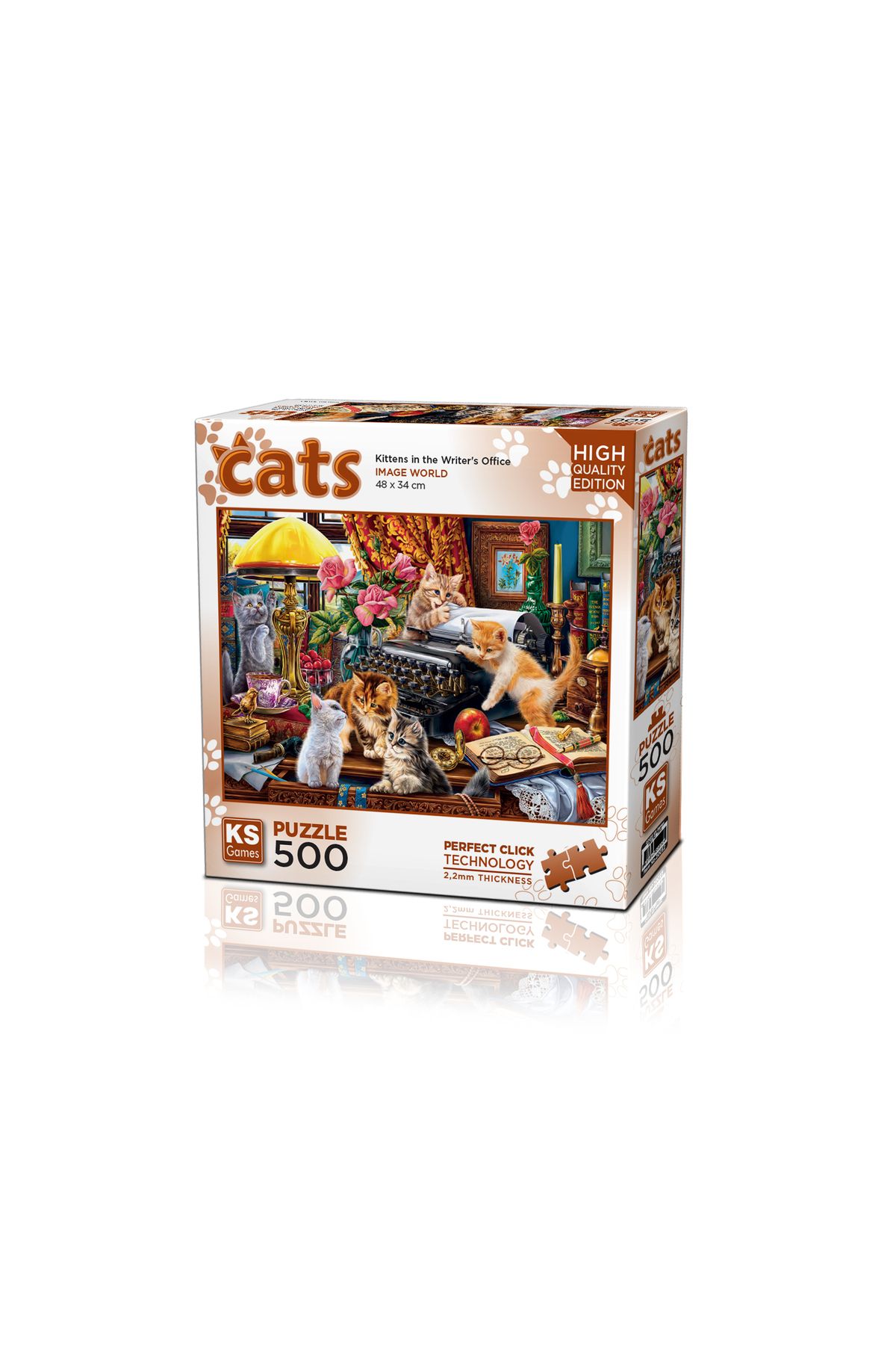 Ks Games Puzzle 500 Parça Cats Kittens in the Writer's Office