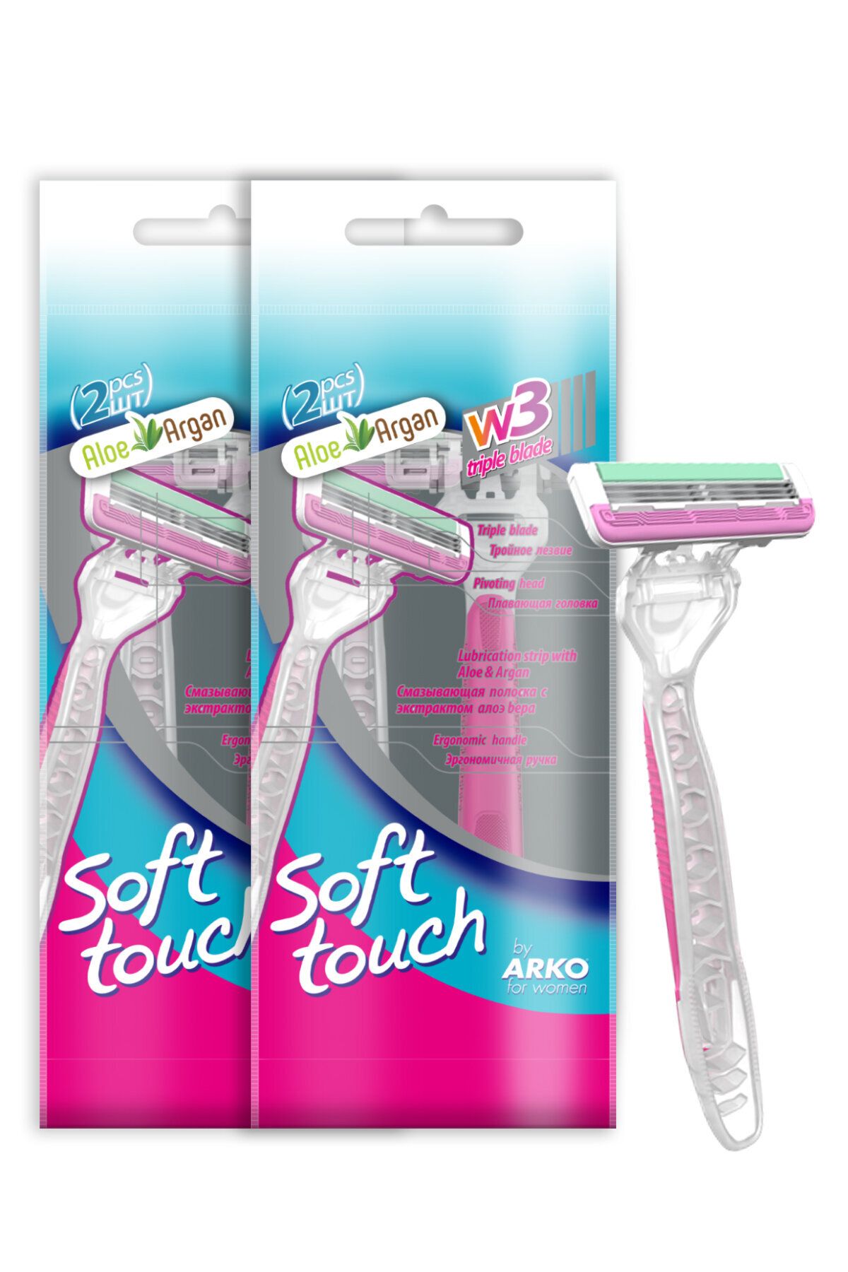 Arko Soft Touch Kadın Tıraş Bıçağı 2x2'li