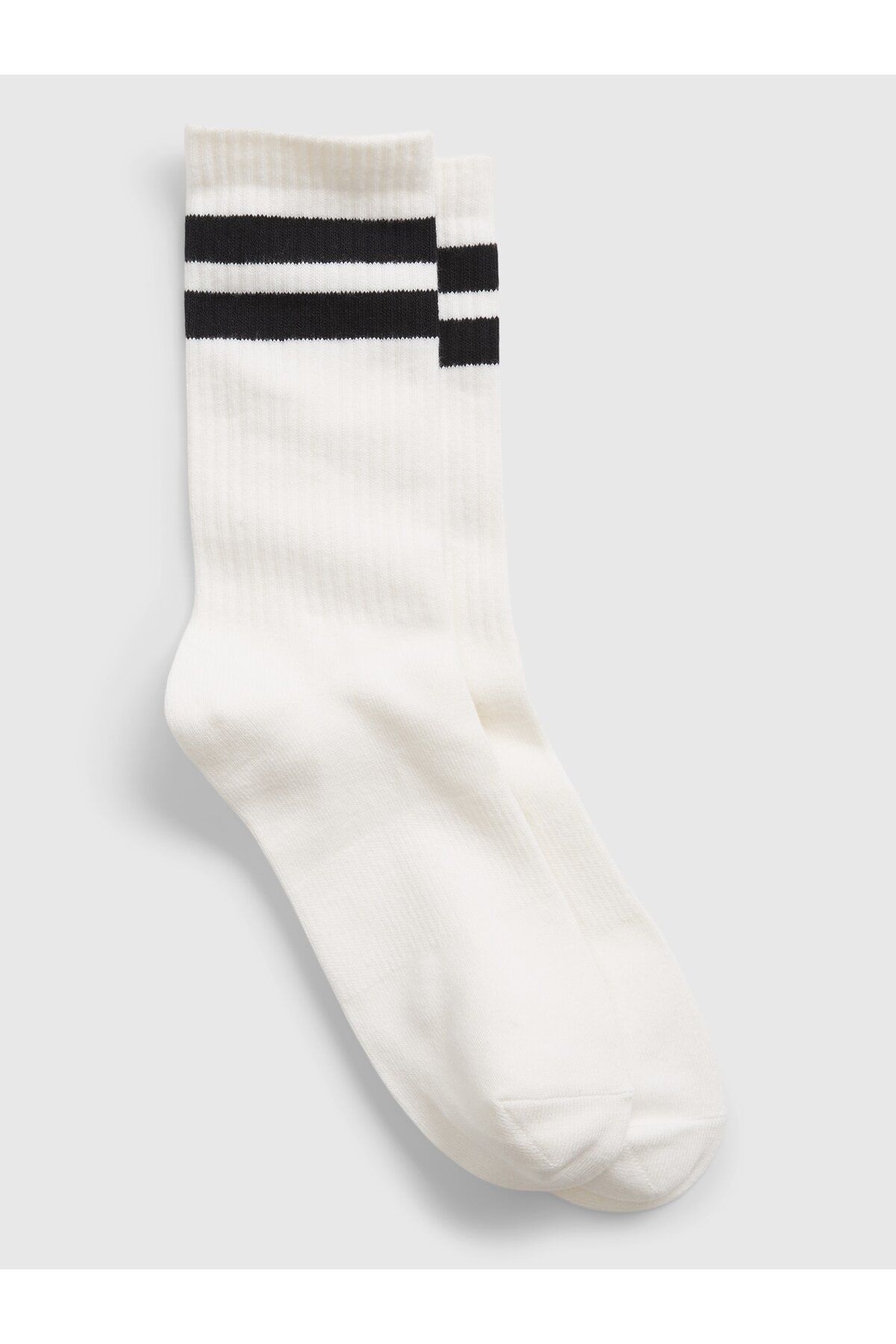GAP Erkek Beyaz Çizgi Desenli Çorap