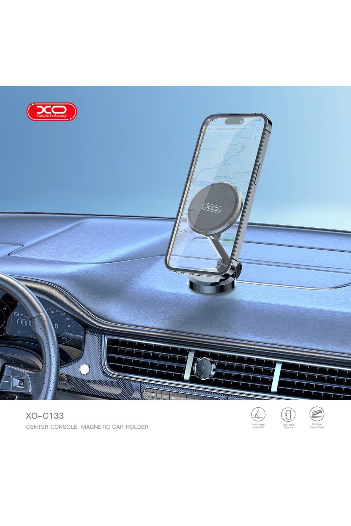 Xo Telefon Tutucu C133 Universal Araç Içi Ayarlanabilir Manyetik Mıknatıslı