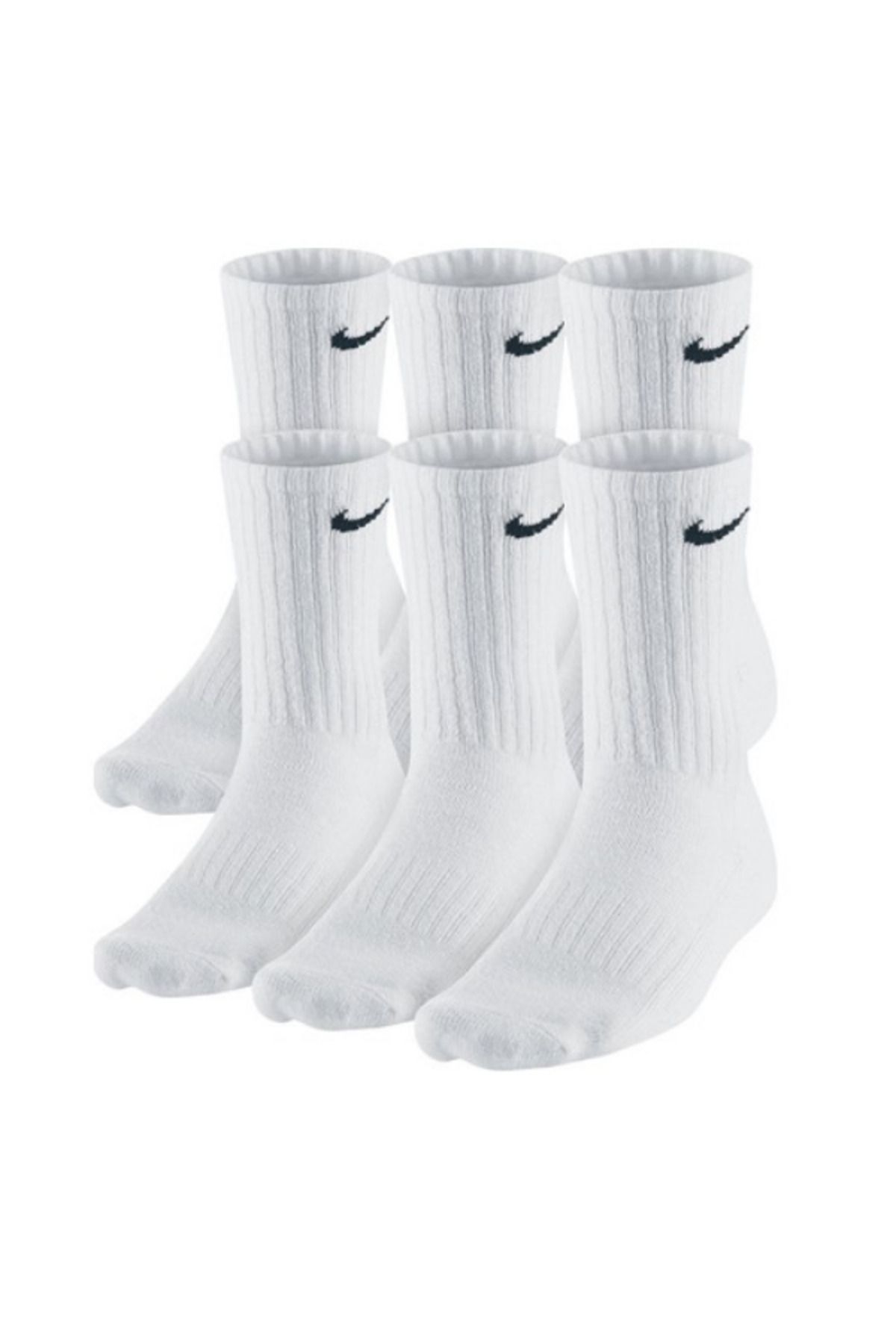 Socks Sirius 6'lı Penye Beyaz Antrenman Spor Tenis Futbol Basketbol Koşu Çorap Seti