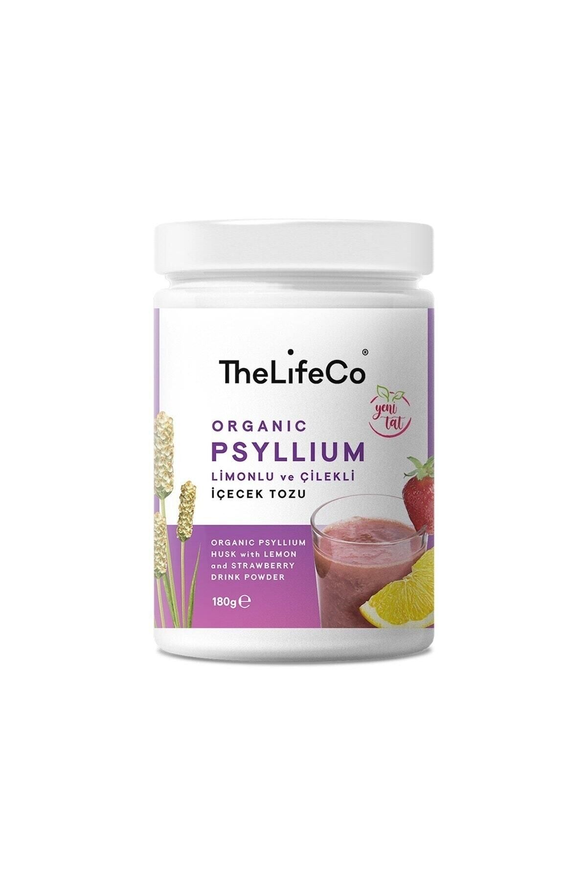 TheLifeCo Organik Psyllium - Karnıyarık Otu Limonlu Ve Çilekli Içecek Tozu 180g