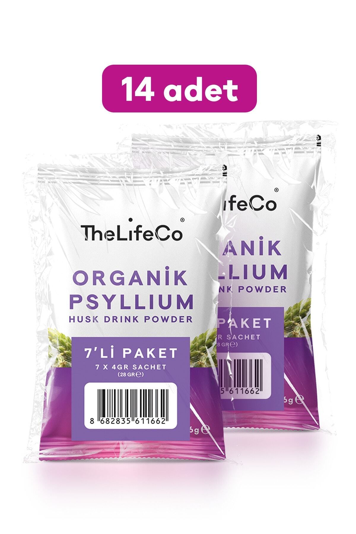 TheLifeCo Organik Psyllium Karnıyarık Otu Içecek Tozu Şase - 14 Günlük (vegan, Glutensiz, Sindirim)