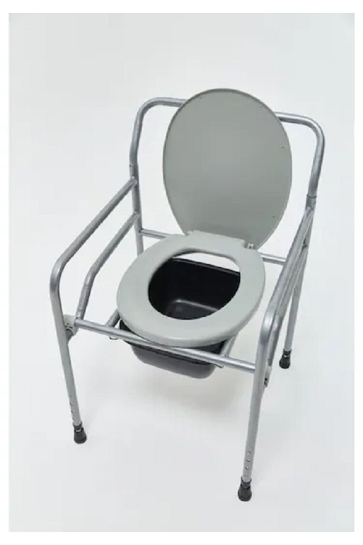 HillMaxx Seyyar Katlanabilir Hasta Yaşlı Tuvalet Sandalyesi Klozetli Wc'li Oturak