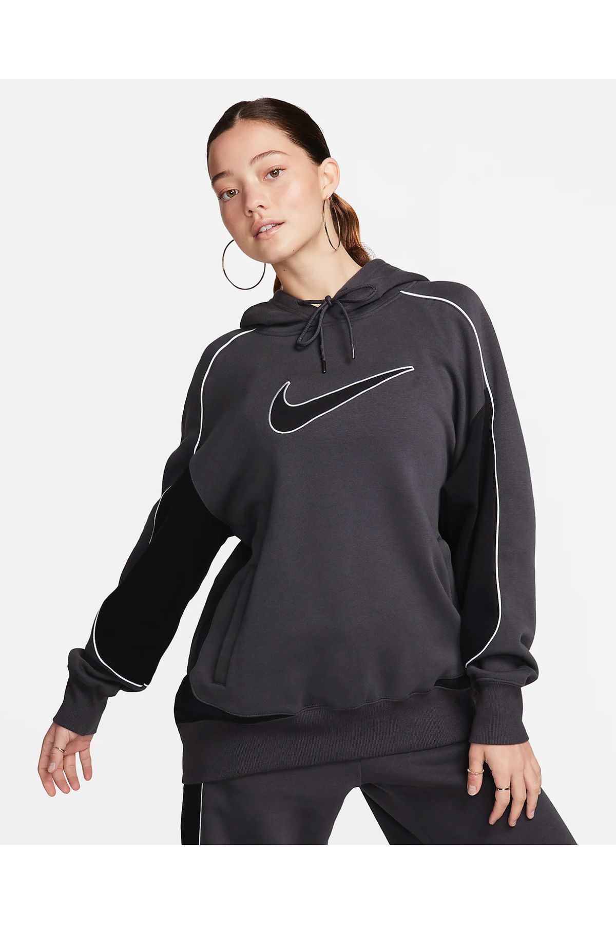 Nike Sportswear Bol Kesim Büyük Kalıp Fleece Kadın Kapüşonlu Sweatshirt