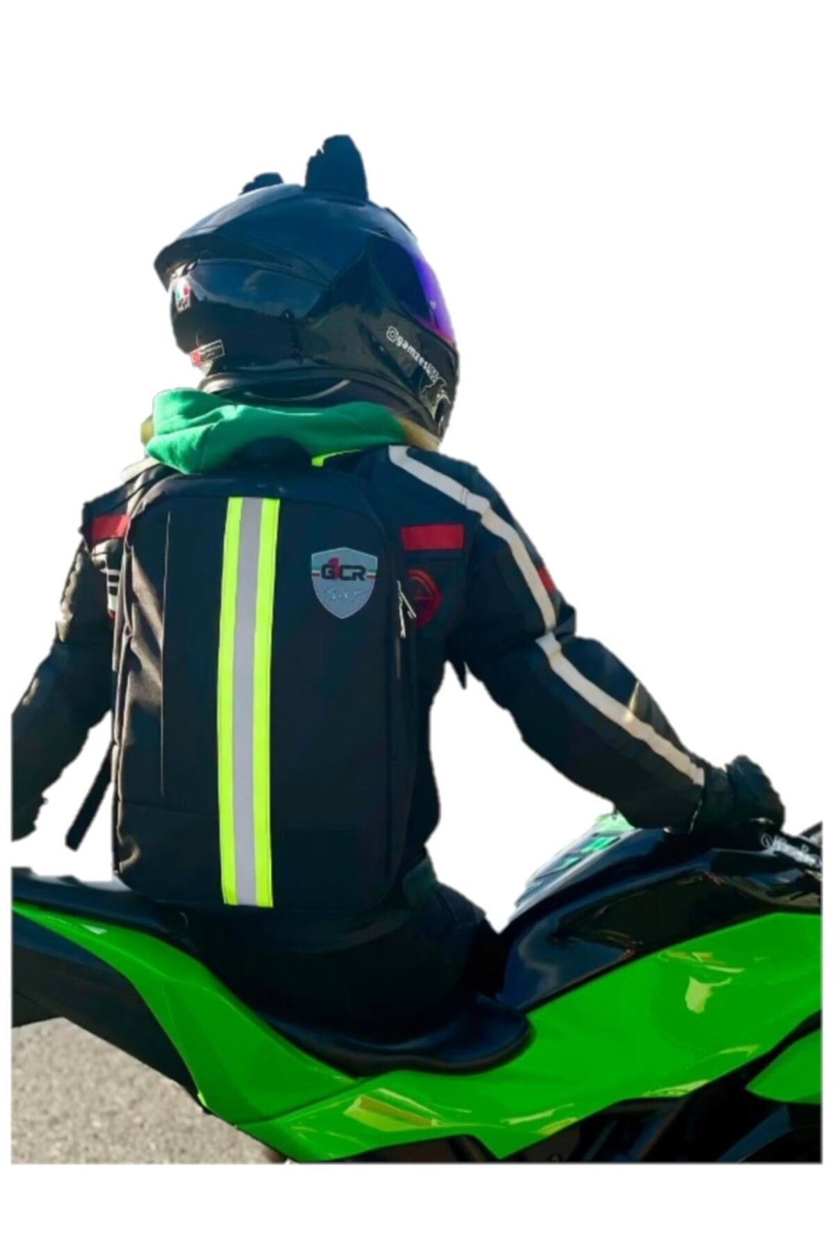 G1CR Motosiklet Sırt Çantası - Reflektörlü - Reflektif Çanta