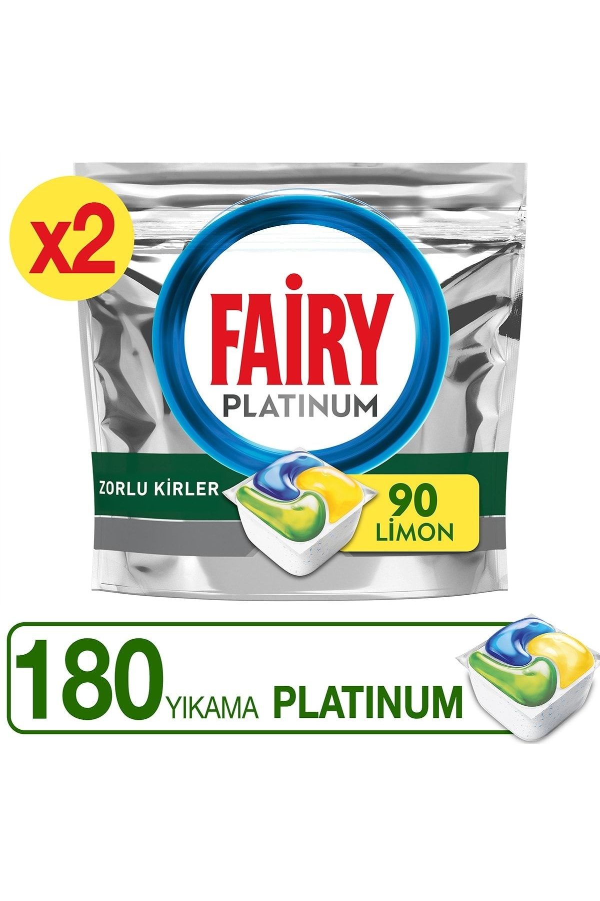 Fairy Platinum Bulaşık Makinesi Kapsülü 90 Lı X 2 Adet
