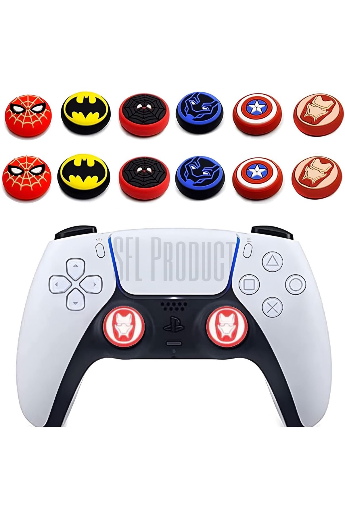 SFL Product Desenli Analog Gamepad Analog Koruyucu 4 Adet PS5/PS4/PS3/Xbox One/360-S-X/N-Switch Uyumlu