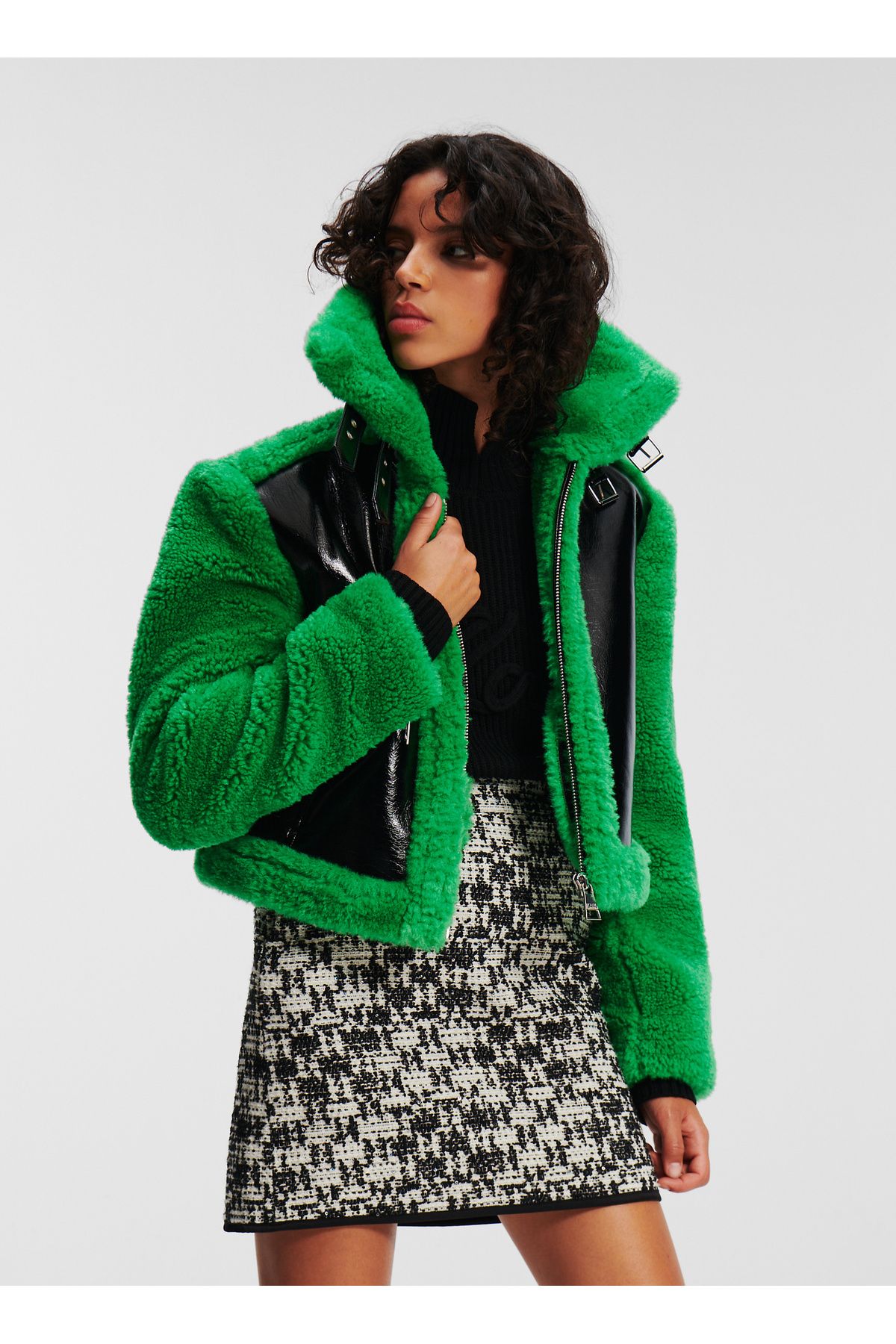 Karl Lagerfeld Yeşil Kadın O Yaka Mont 236W1509