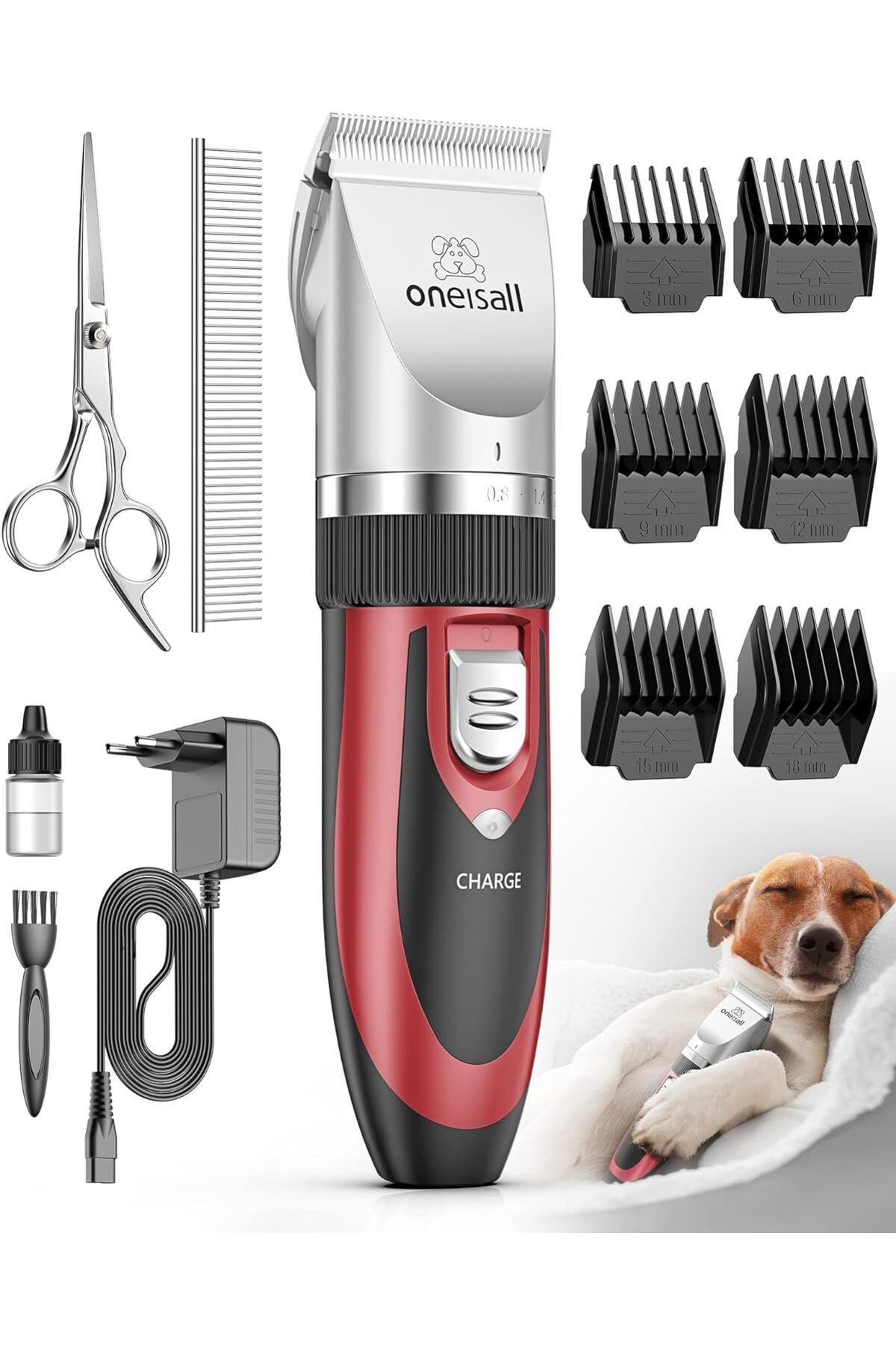 oneisall Sessiz köpek tıraş makinesi, profesyonel tıraş makinesi, köpek, kedi, hayvan kılı kesme makinesi