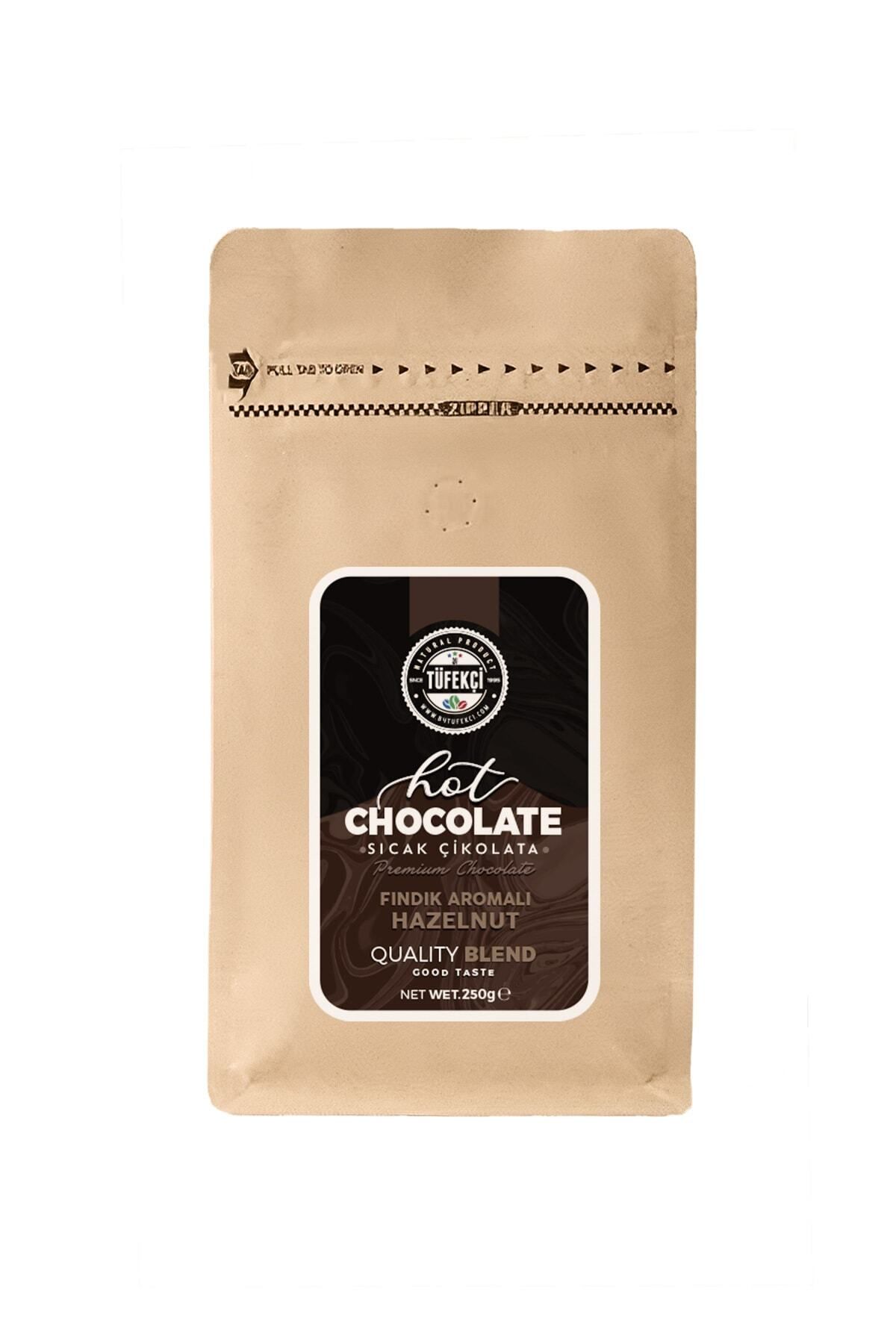 By Tüfekçi Fındık Aromalı Sıcak Çikolata Gerçek Şeker Gerçek Kakao 10 Bardak 250 gr
