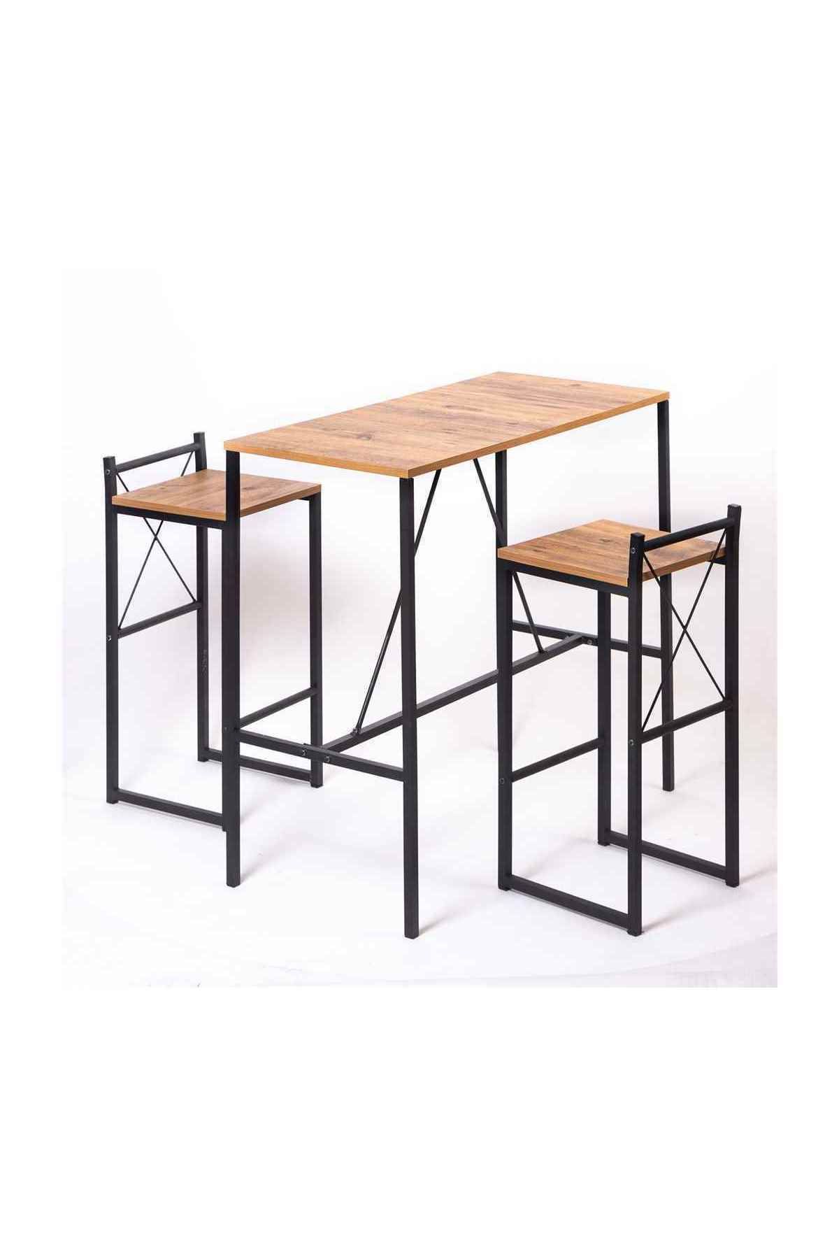 Weblonya Mutfak Masa Sandalye Seti Bar Masası 2 Kişilik 5070
