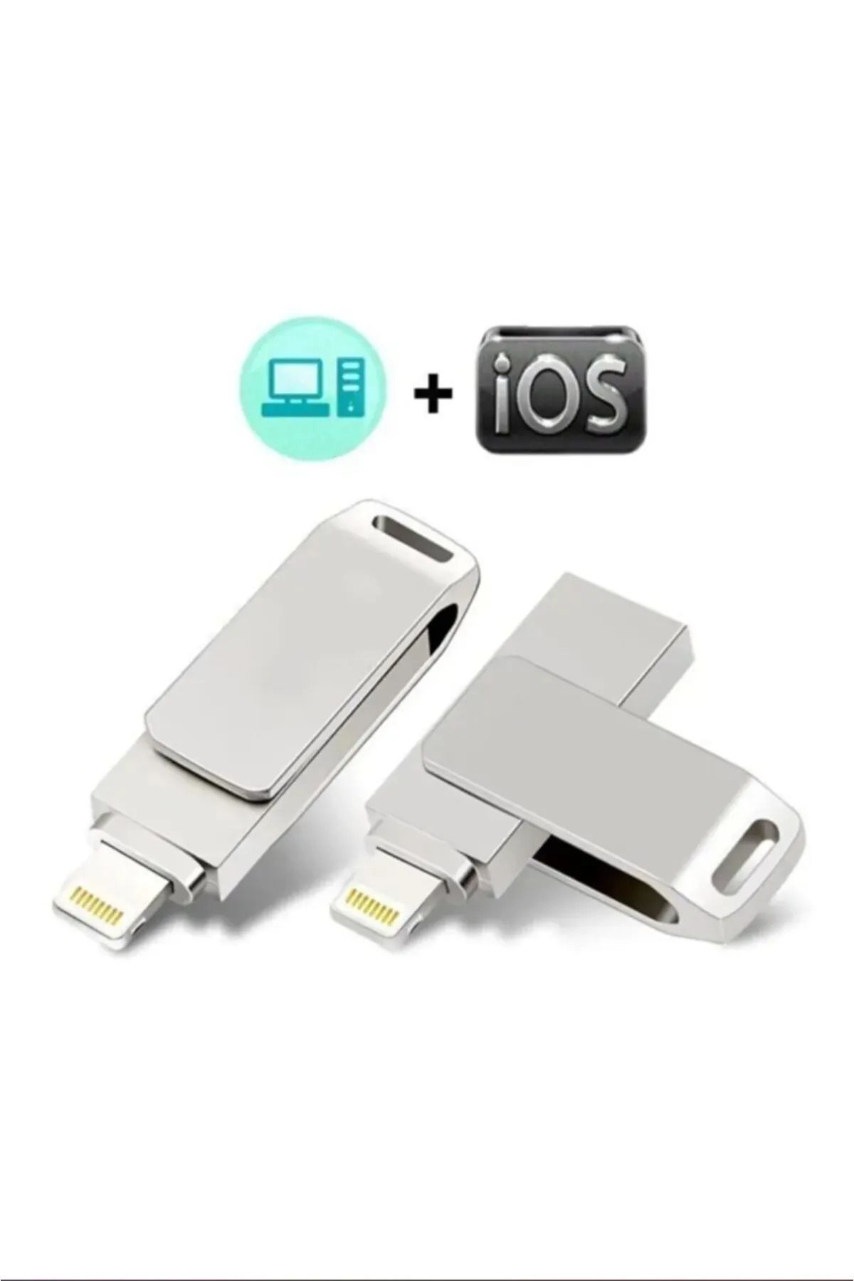 Genel Markalar Iphone - Pc Uyumlu 128 GB Otg Flash USB Data Bellek