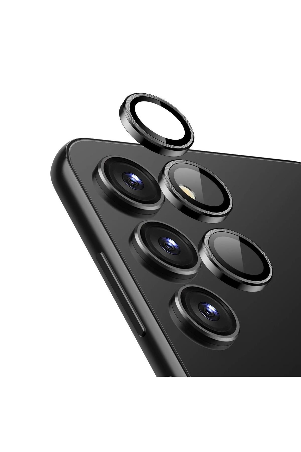 Microsonic Samsung Galaxy S24 Plus Tekli Kamera Lens Koruma Camı Siyah
