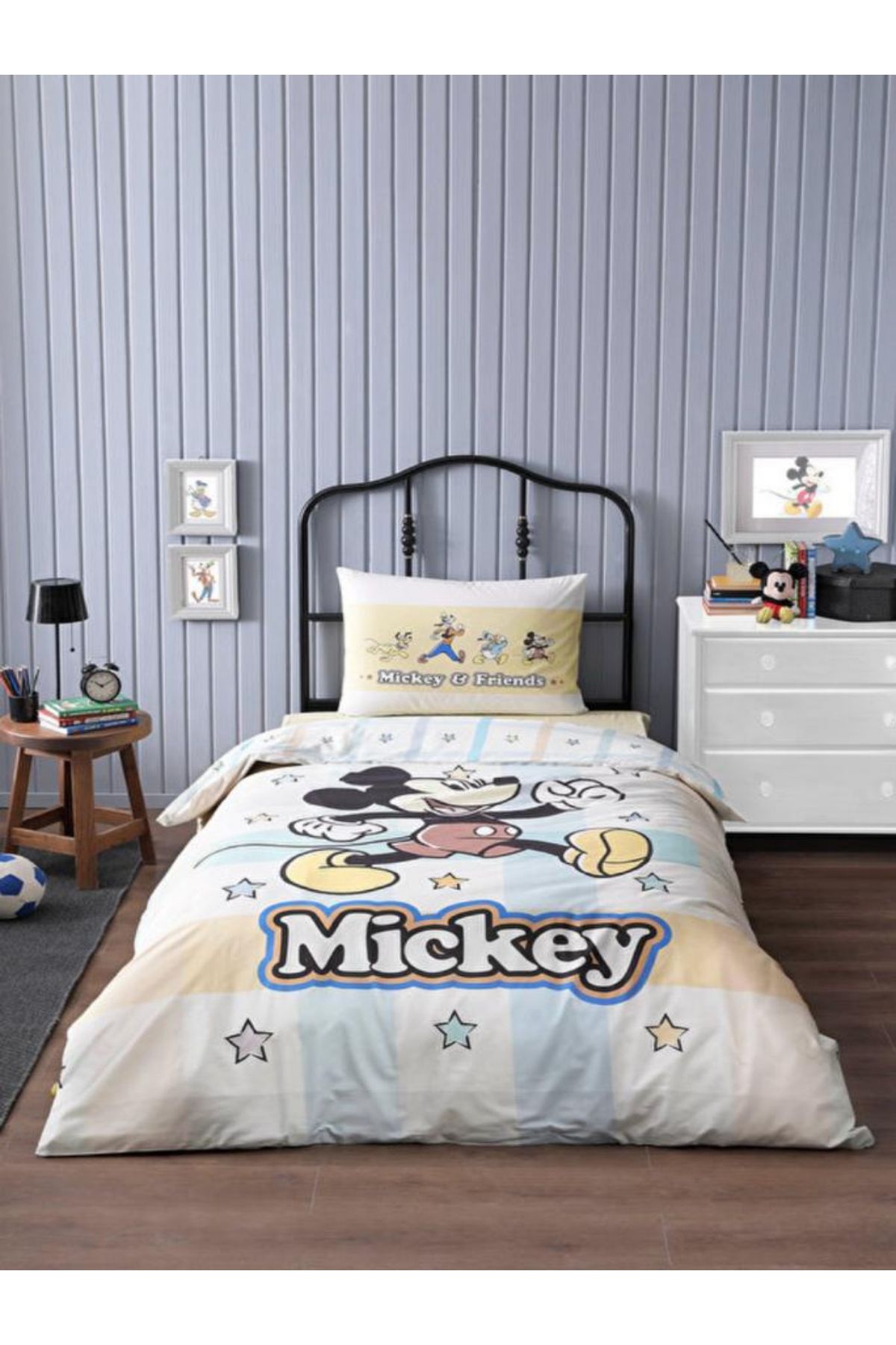 Özdilek Disney Mickey Mouse Stars Tek Kişilik Fitted Çarşaflı Çocuk Nevresim Takımı
