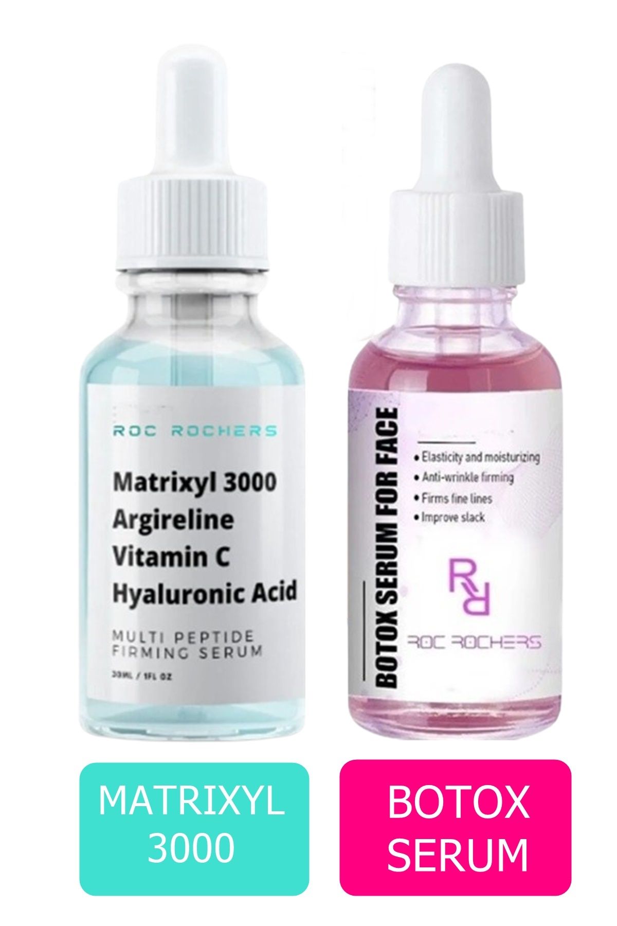roc rochers Botox Dolgunlaştırıcı Serum & Matrixyl 3000, Argireline Vitamin C Hyaluronic Acid Peptide