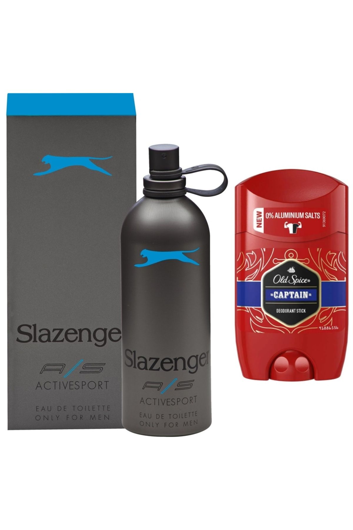Slazenger Active Sport Mavi 125 ml Erkek Parfüm + Old Spice Captain Erkekler Için Stick Deodorant 50 ml