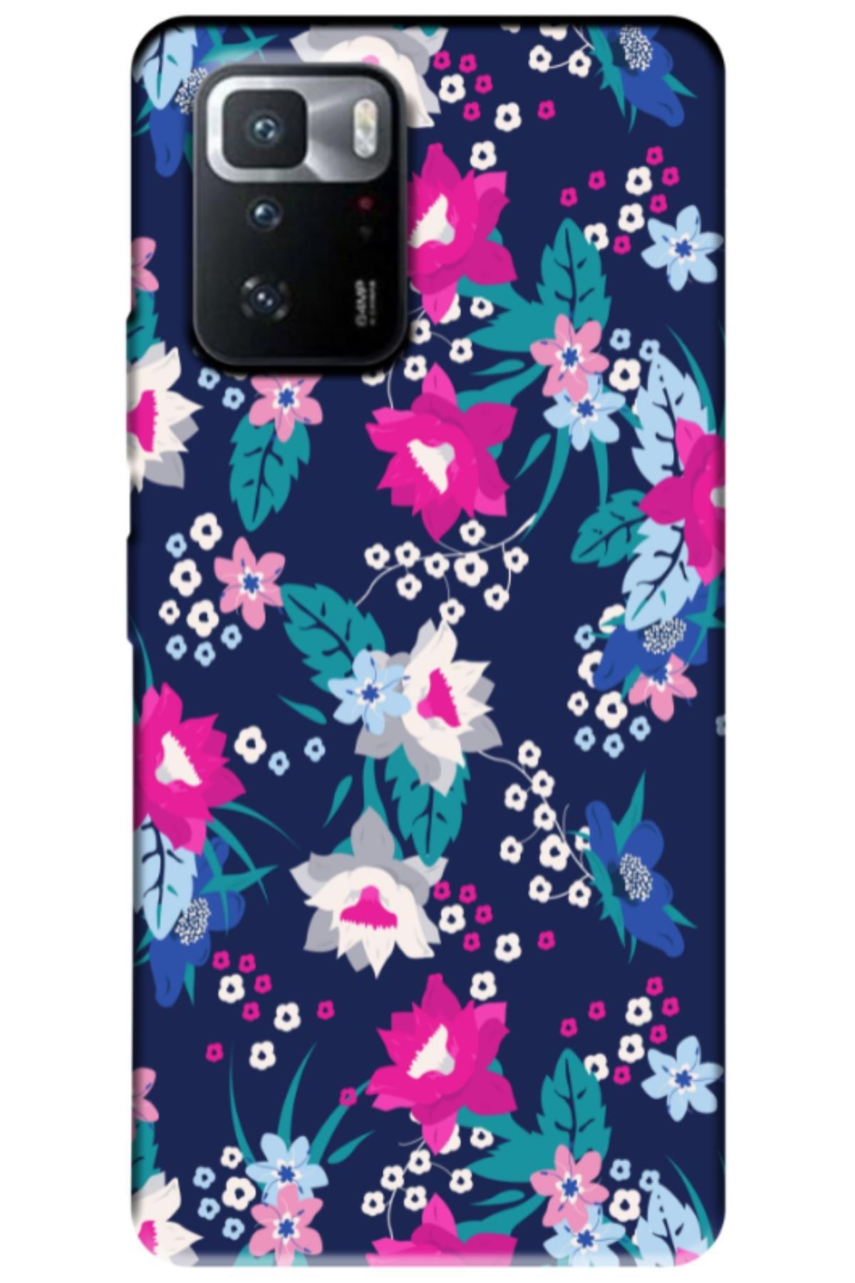 Dara Aksesuar Xiaomi Poco X3 Gt Uyumlu Kılıf Bahar Çiçekleri 3 Silikon Kılıf (BASKILI)