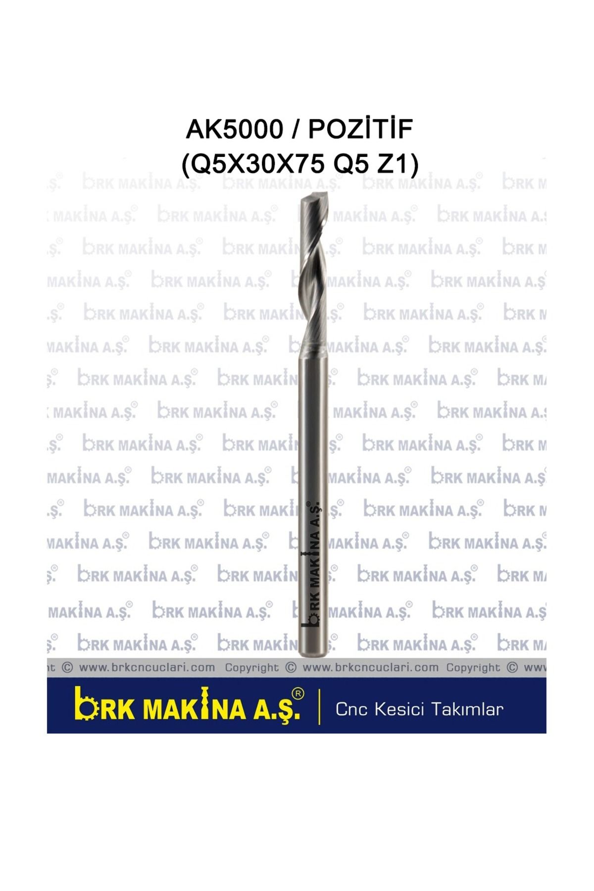 BRK 5 Mm Pozitif Alüminyum Kompozit Karbür Freze Bıçağı