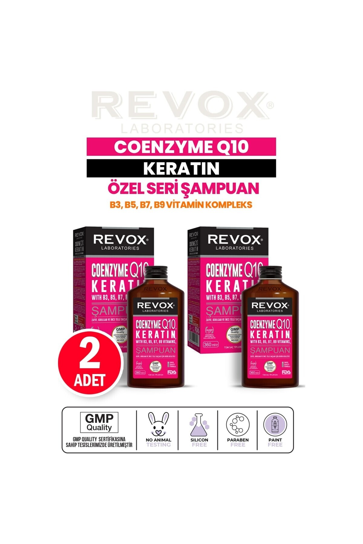 Revox Coenzyme Q10 Phytokeratin Şampuan 360 ml x 2 Adet Fiyatı