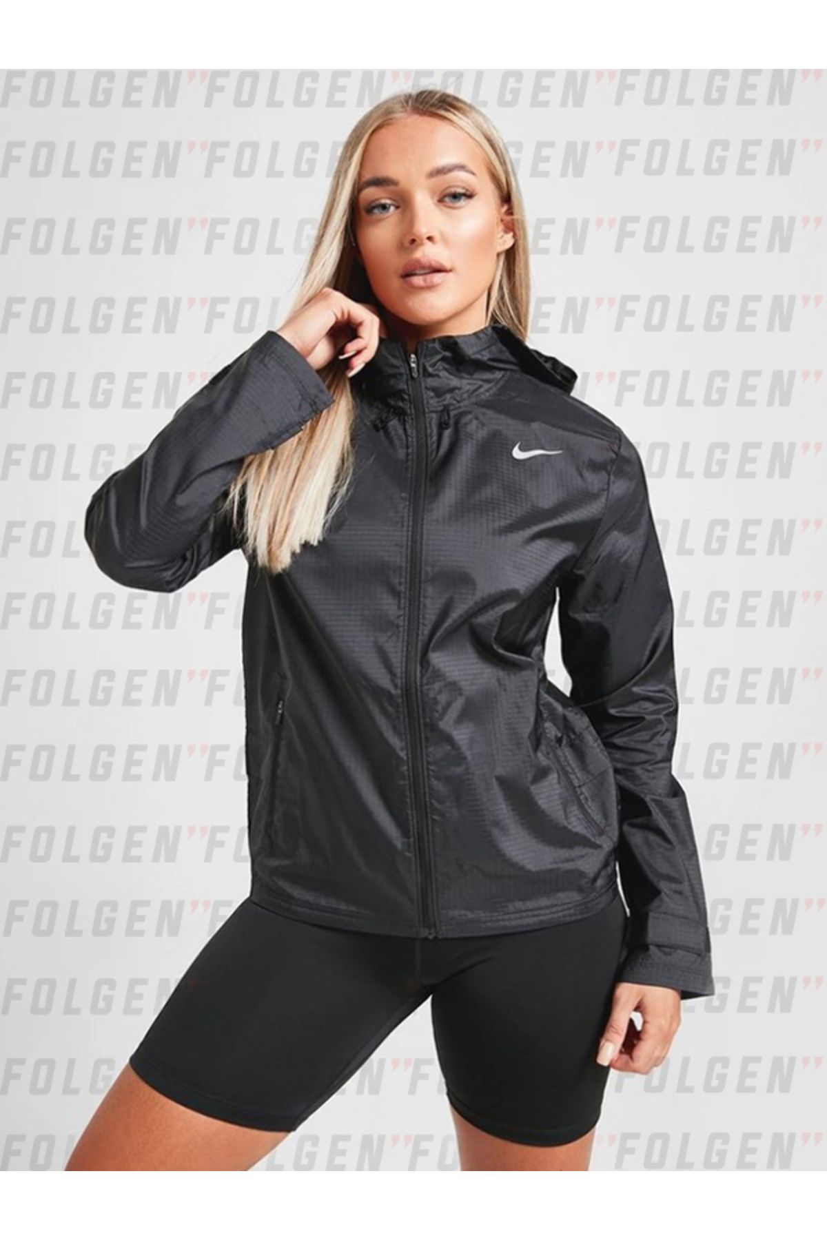Nike Running Essential Jacket in Black Kadın Spor Ceket