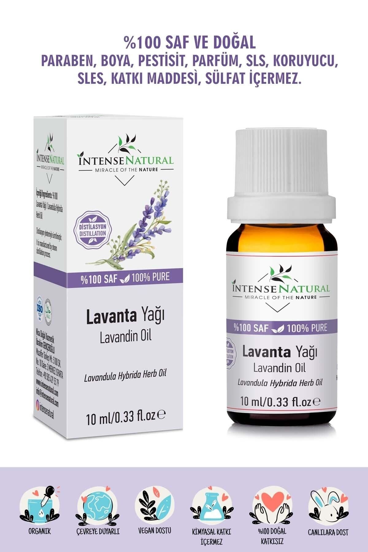 İntense Natural Lavanta Uçucu Yağı 10 ml %100 Saf Ve Doğal Lavender Essential Oil