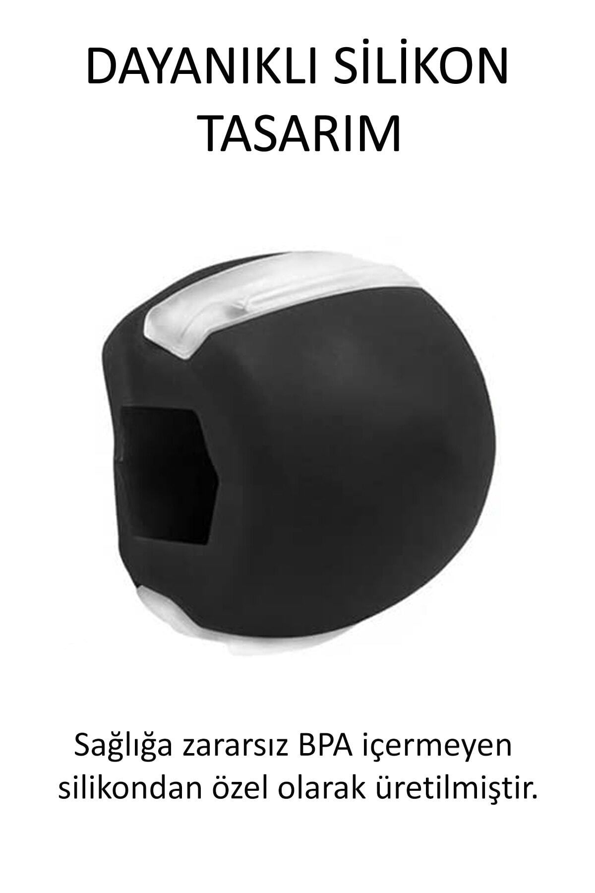 COZY SENSE Orta Seviye Ağız Egzersiz Topu Jawline Fitness Topu Çene Ve Boyun Kaslarını Güçlendirici Silikon Top