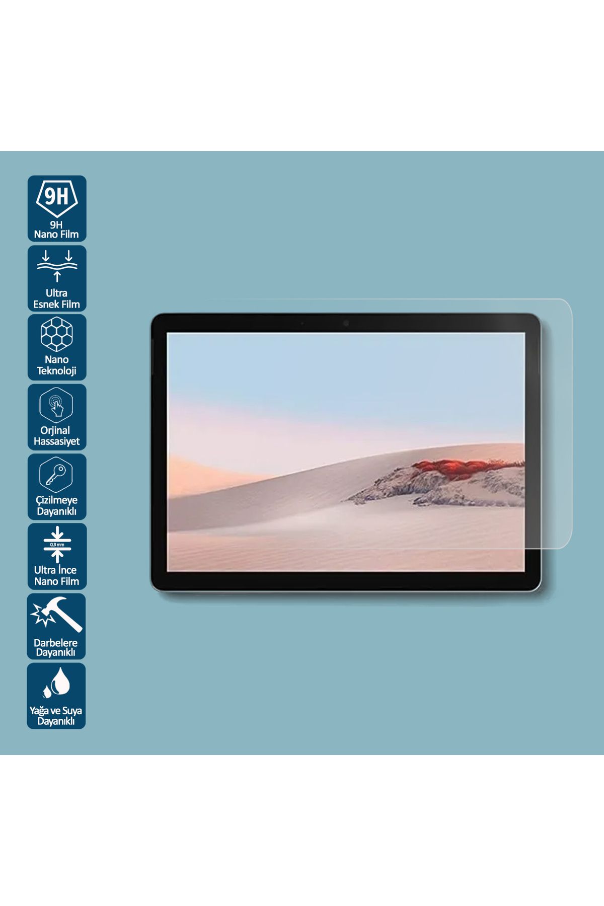 Mahvel Microsoft Surface Pro 9 Uyumlu Nano Ultra Şeffaf Koruyucu Film