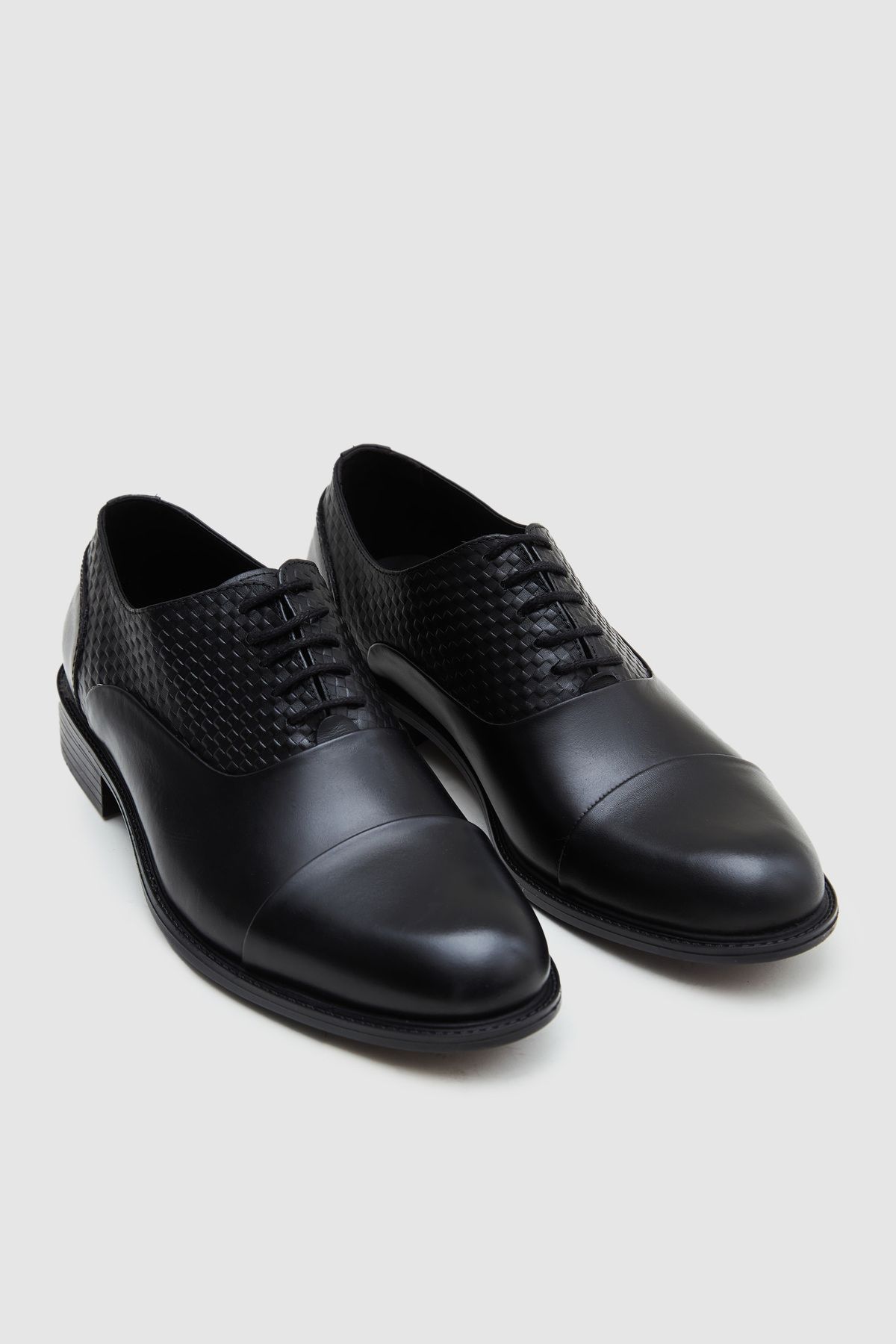 D'S Damat Siyah Klasik Deri Ayakkabı