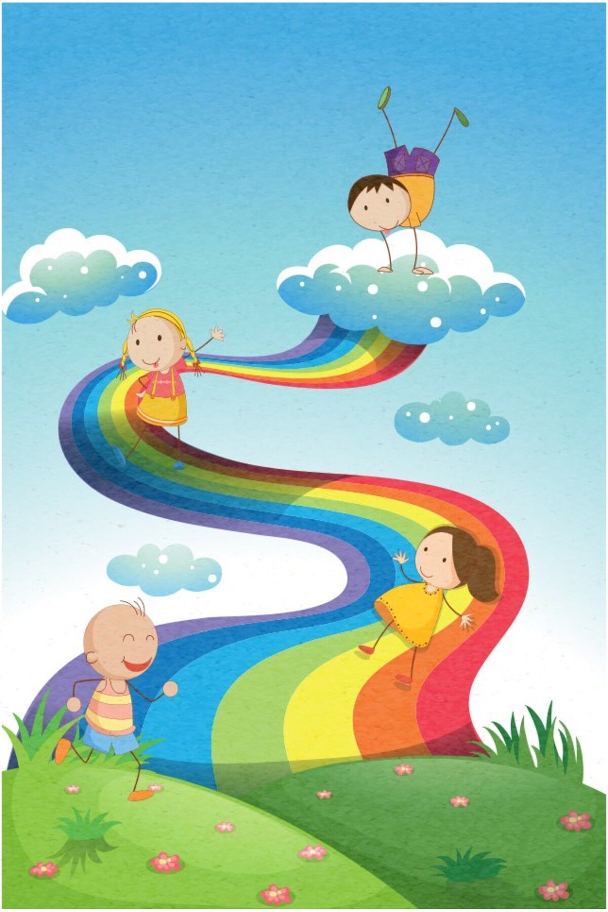 Halımax Cino 88 Gökkuşağı Rainbow Renkli Çocuk Odası Oyun Halısı