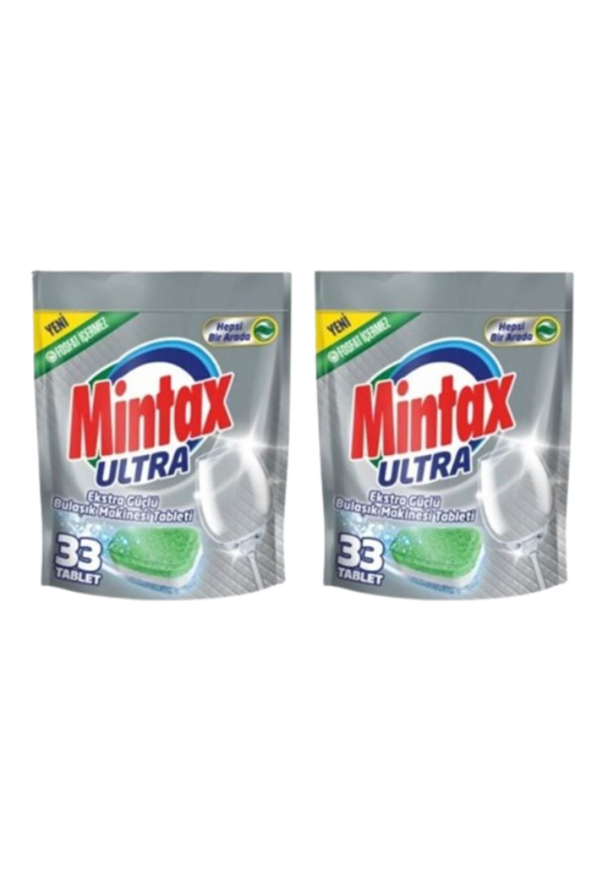 Mintax Bulaşık Makinası Deterjan Tableti 33 Adet 2 Paket SET