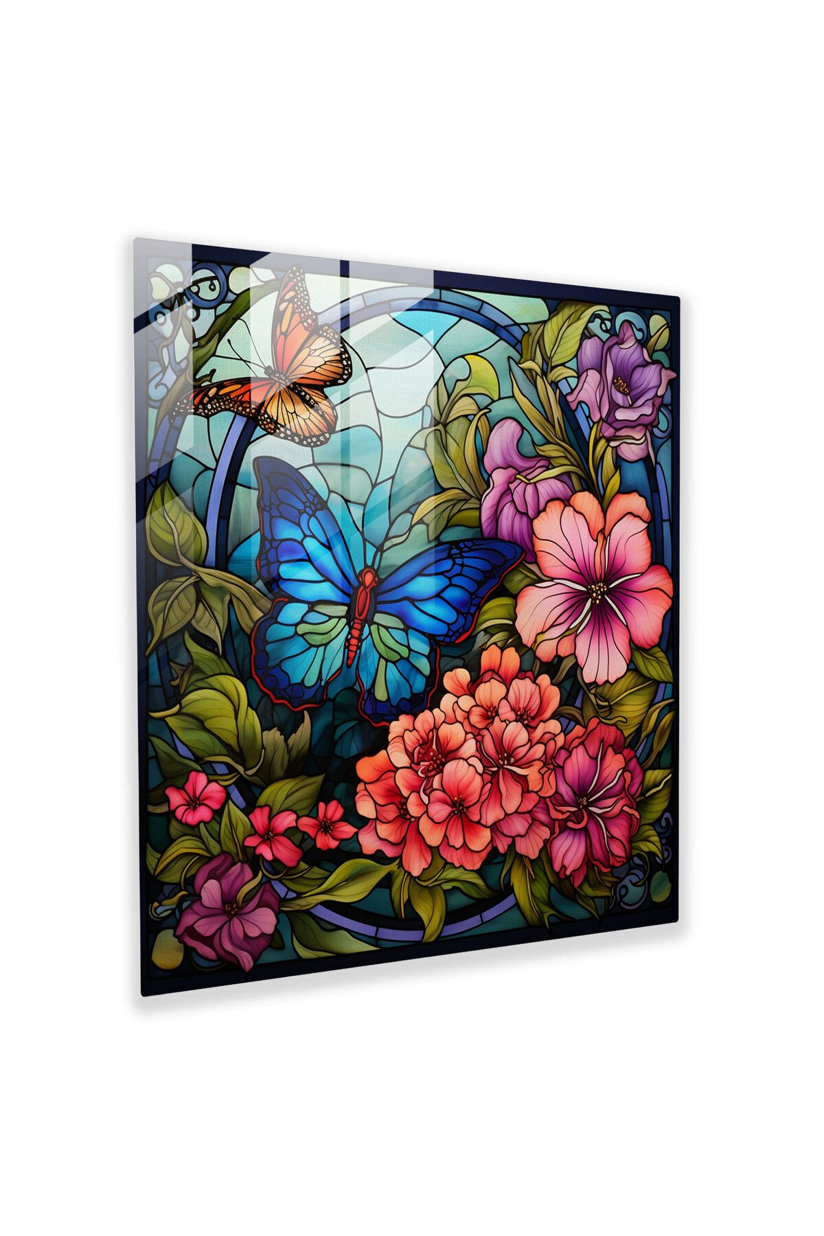 PaintedAnarchy Doğadan ilham alan vitray baskı - çiçek mutluluk