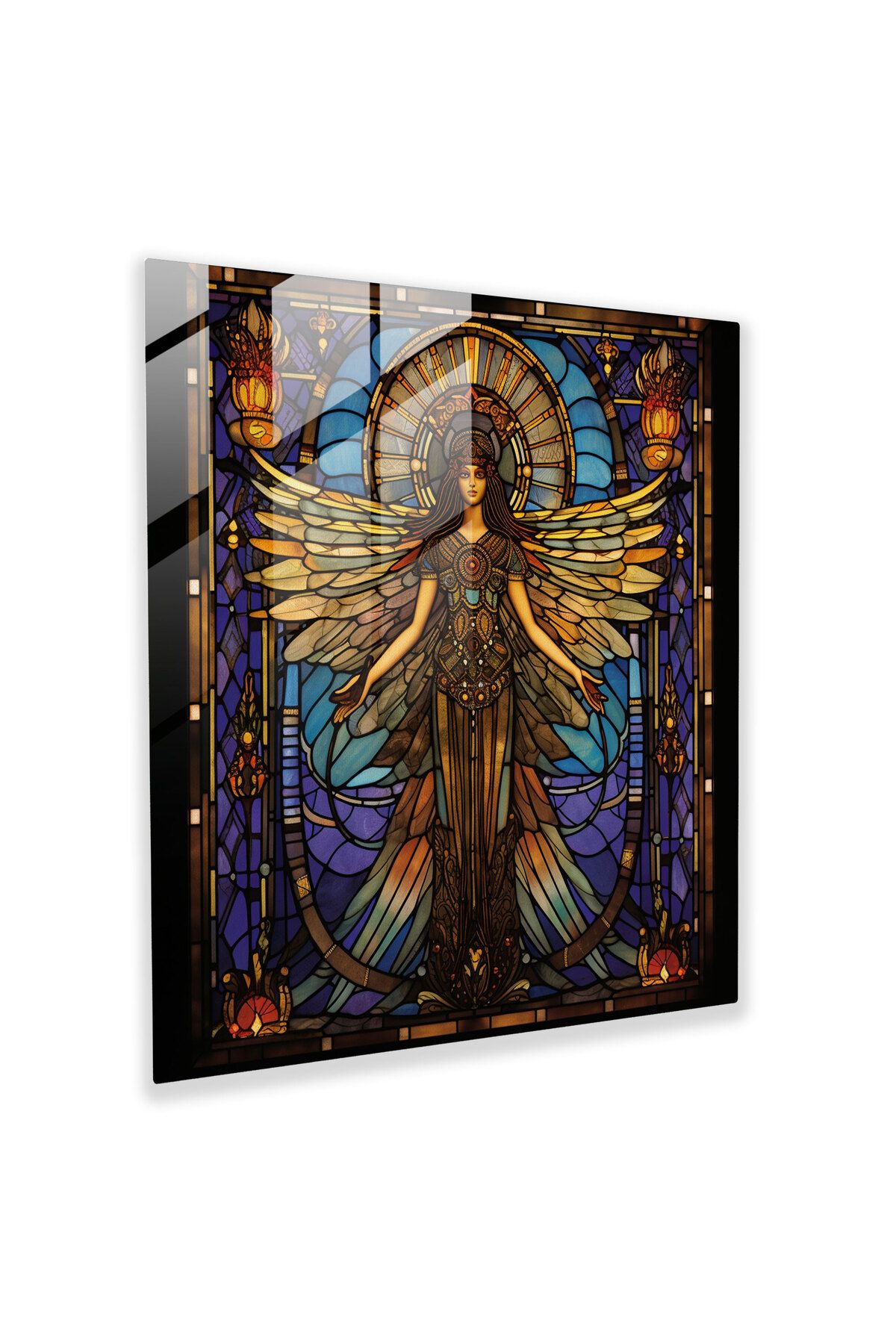 PaintedAnarchy İsis'in zengin vitray baskısı - Rönesans cam duvar sanatı