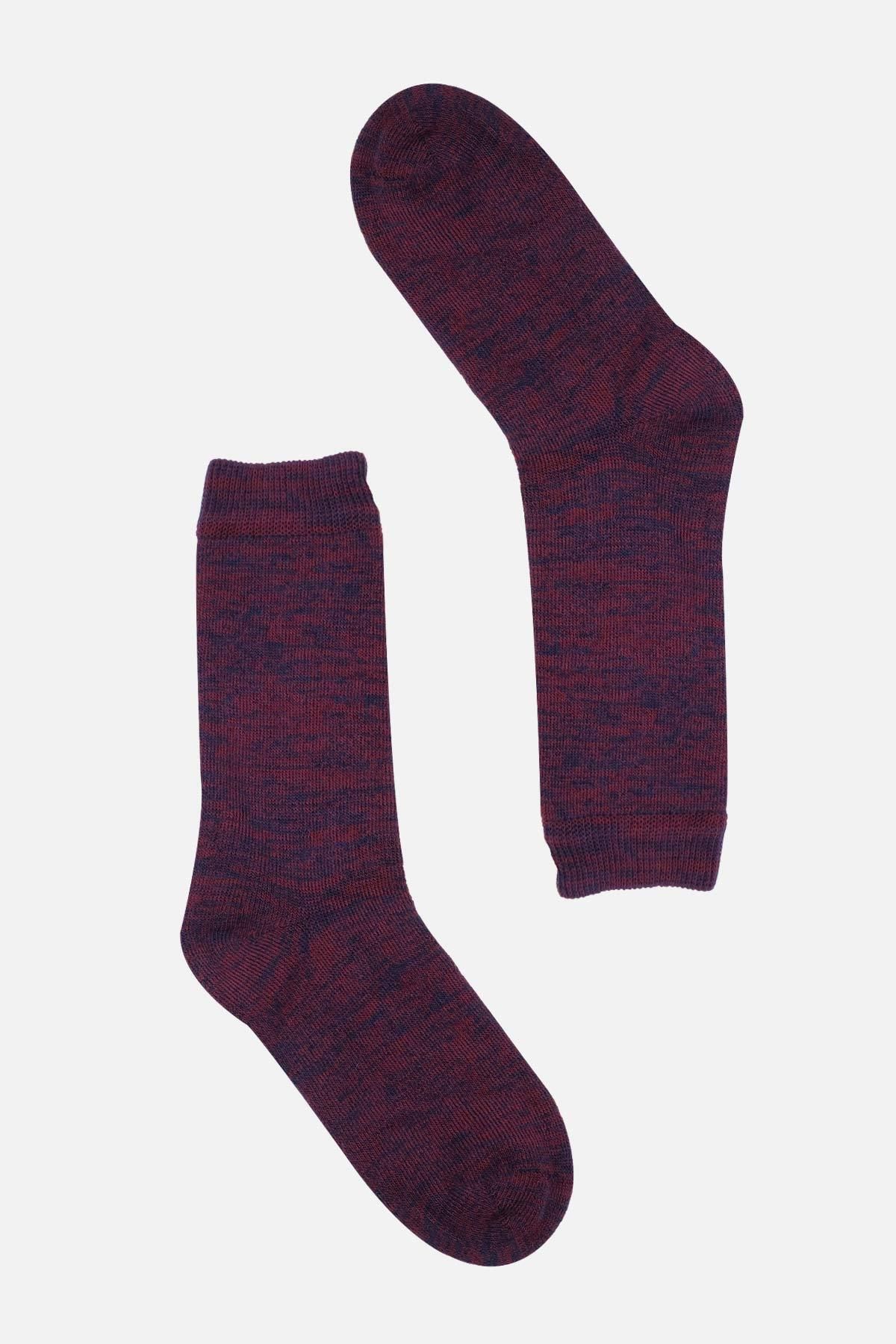 SOCKSMAX Kadın Pamuklu Kışlık Desenli Havlu Çorap Ss 1630 D12