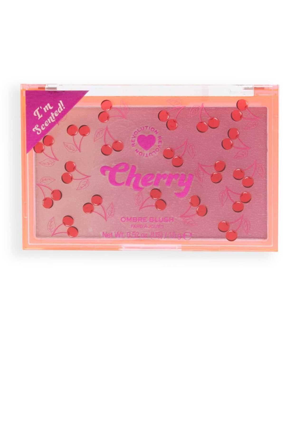 I Heart Revolution Allık Kiraz - Ombre Blush Cherry Işıltılı toz allık ve highligter Pinkrain