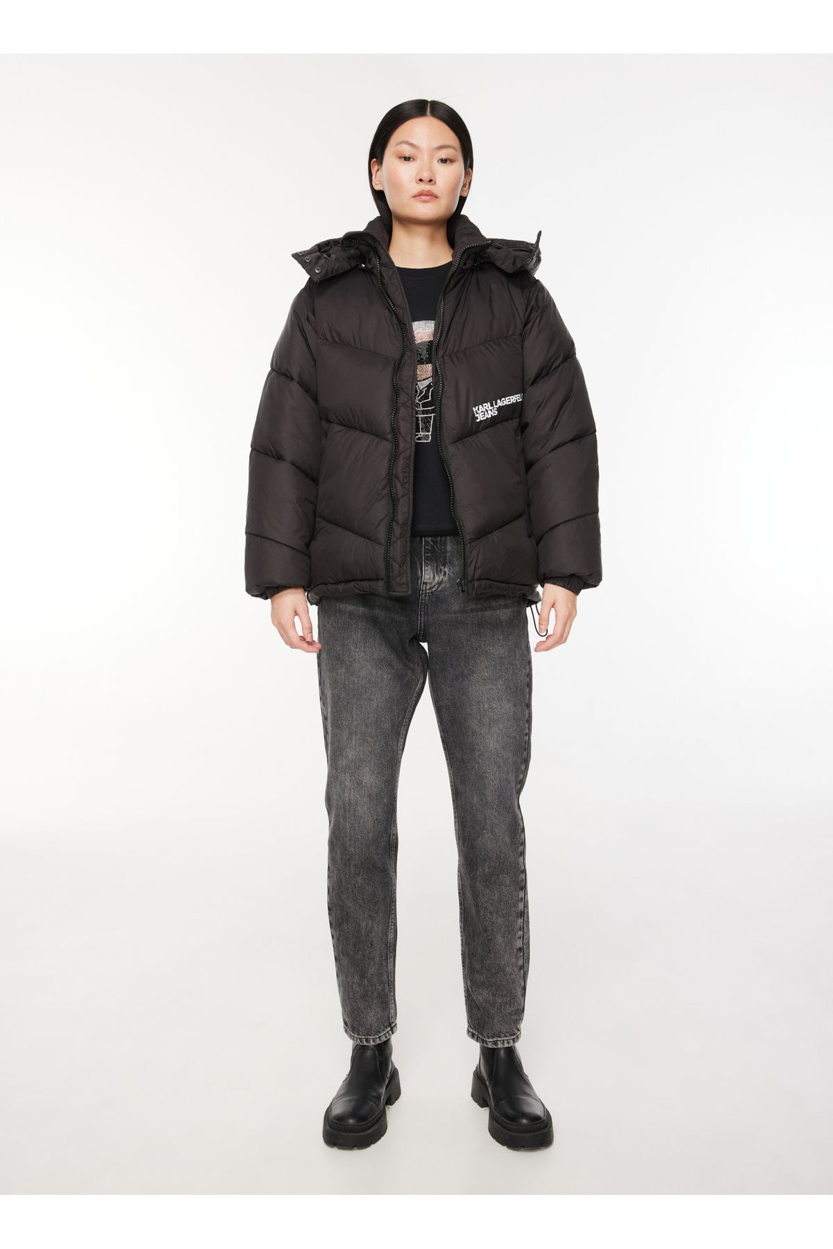 Karl Lagerfeld Jeans Siyah Kadın Mont 235J1552