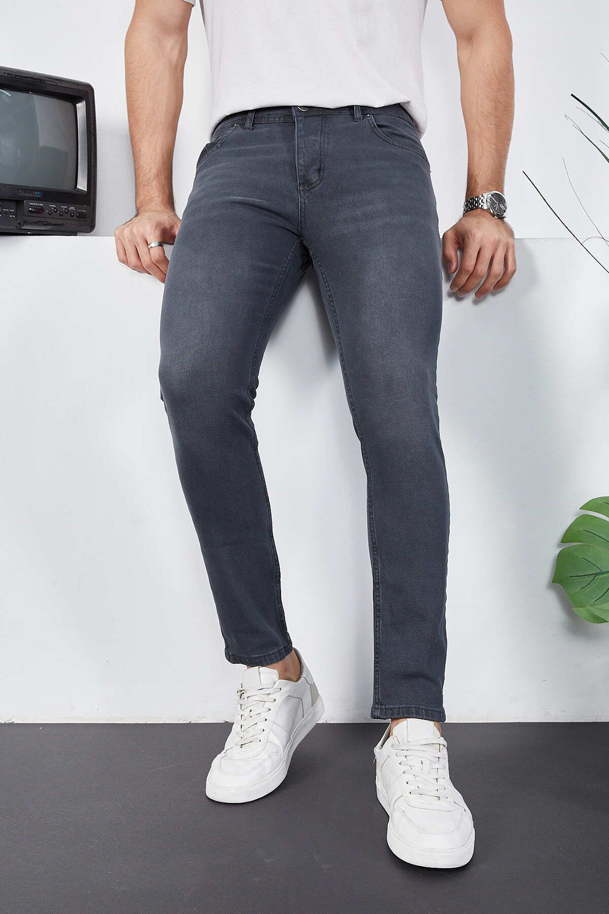 ENZİM JEANS Erkek Likralı Denim Skinny Fit Süper Dar Jeans